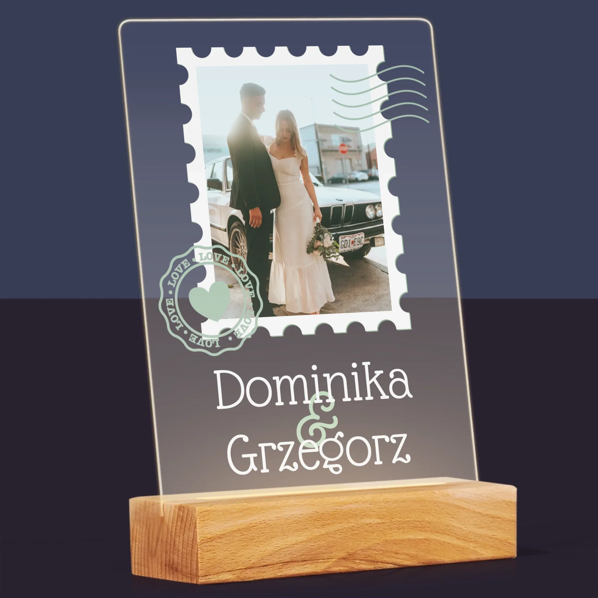 Zdjęcie i Podpis: Ślubna Pocztówka - Wydruk Na Szkle Akrylowym - Image 8