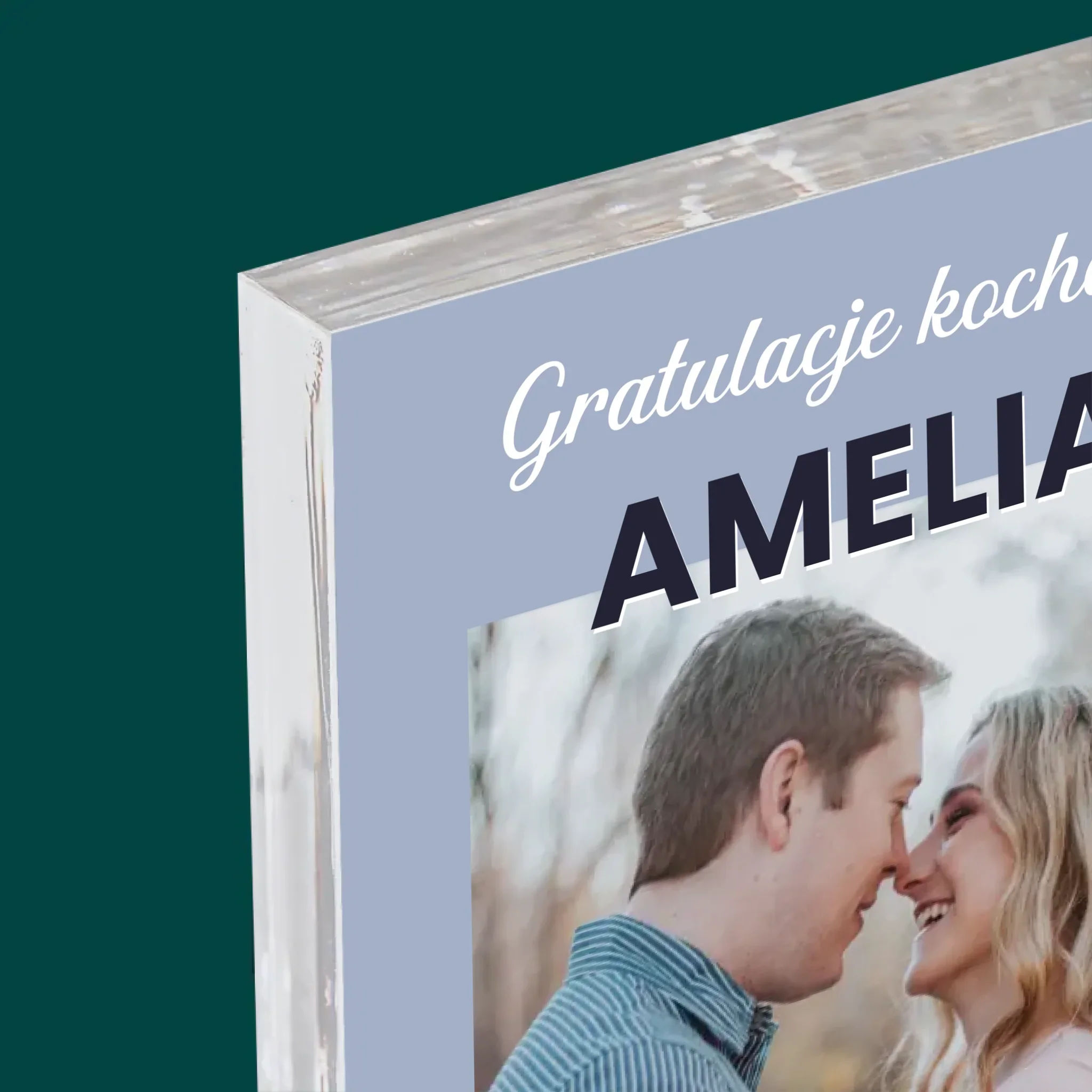 Zdjęcie i Podpis: Ślubne Gratulacje - Blok Akrylowy z Nadrukiem - Image 4