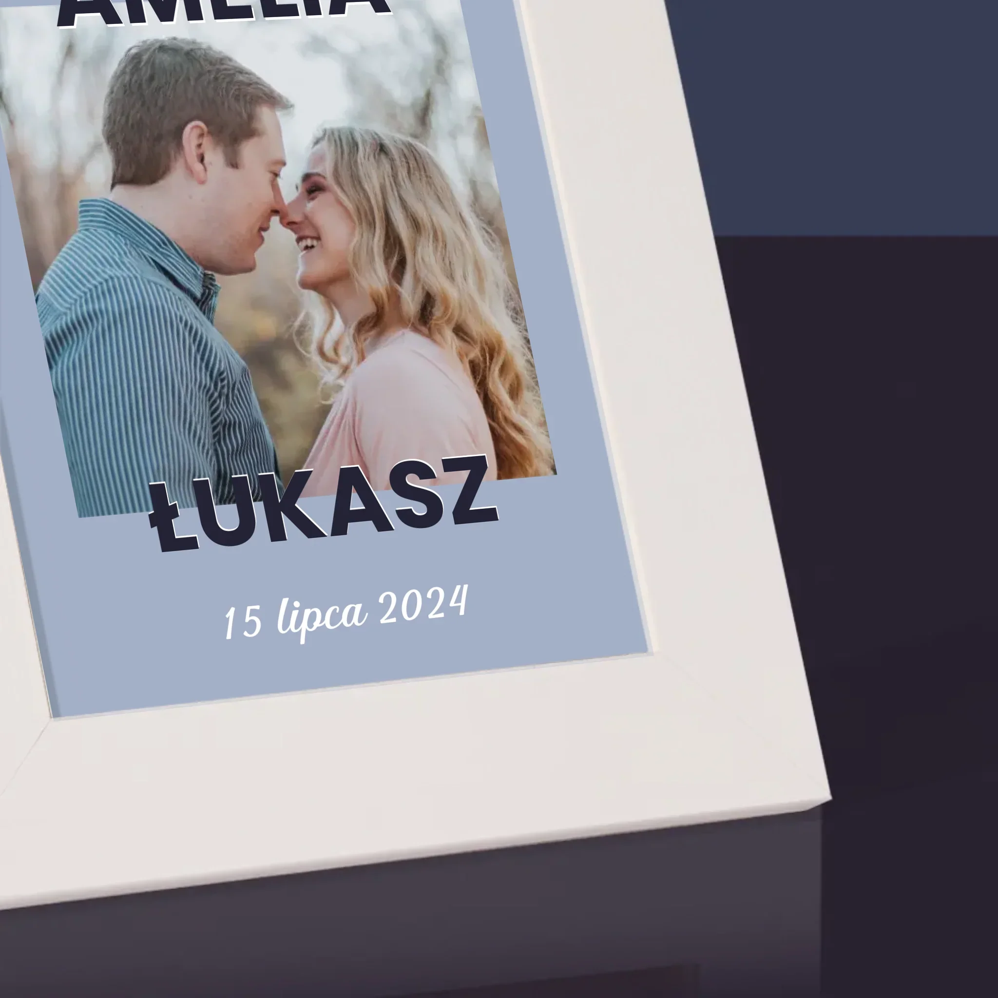 Zdjęcie i Podpis: Ślubne Gratulacje - Ramka Na Zdjęcie - Image 3