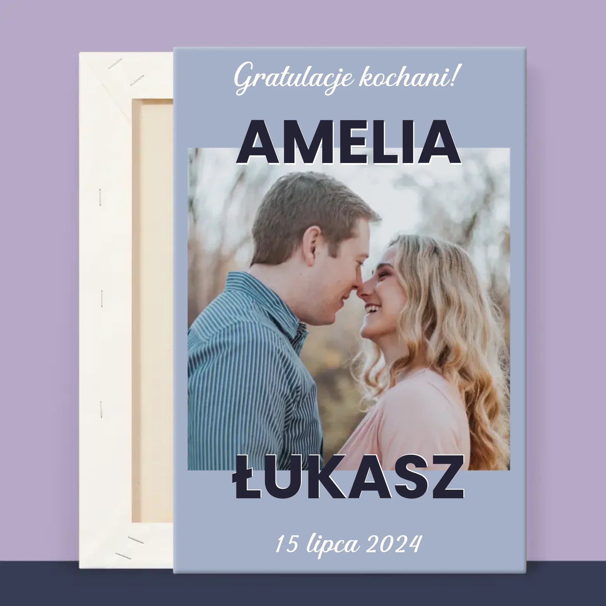 Zdjęcie i Podpis: Ślubne Gratulacje - Wydruk Obramowany - Image 12