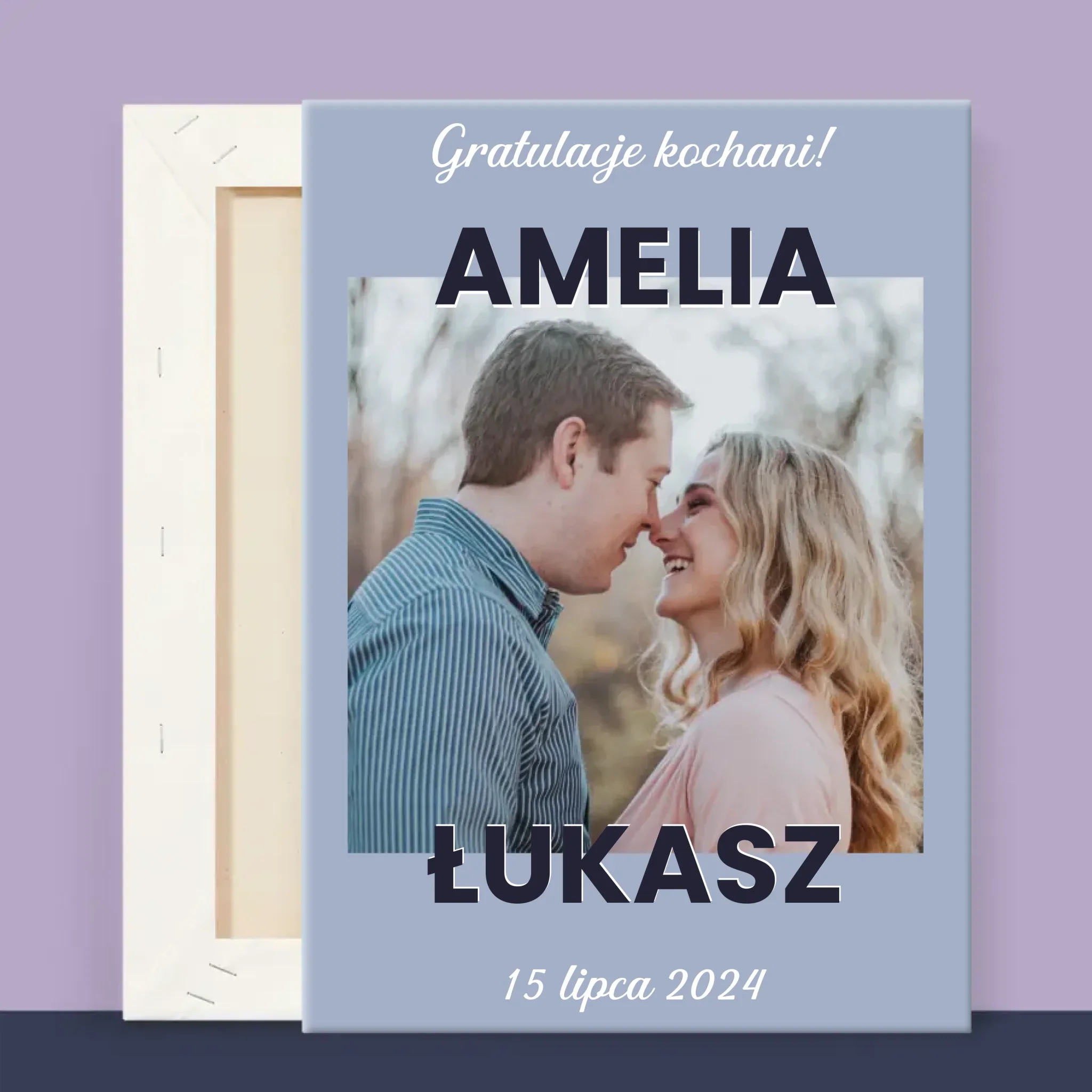 Zdjęcie i Podpis: Ślubne Gratulacje - Wydruk Obramowany - Image 13