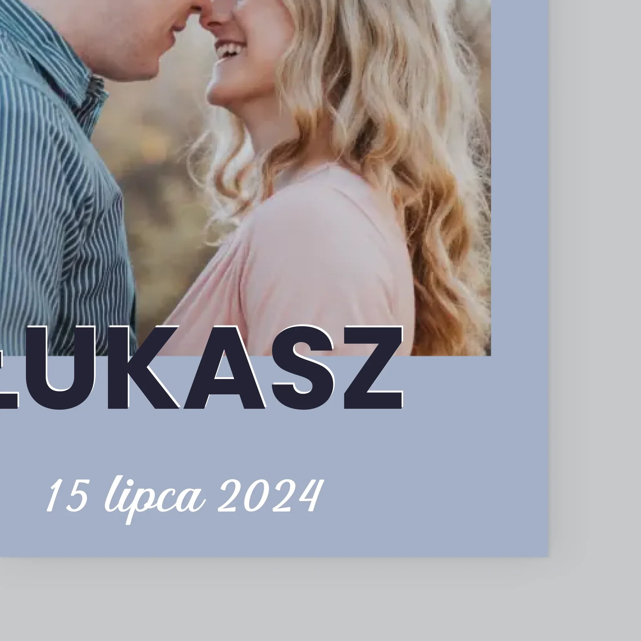 Zdjęcie i Podpis: Ślubne Gratulacje - Wydruk Obramowany - Image 4
