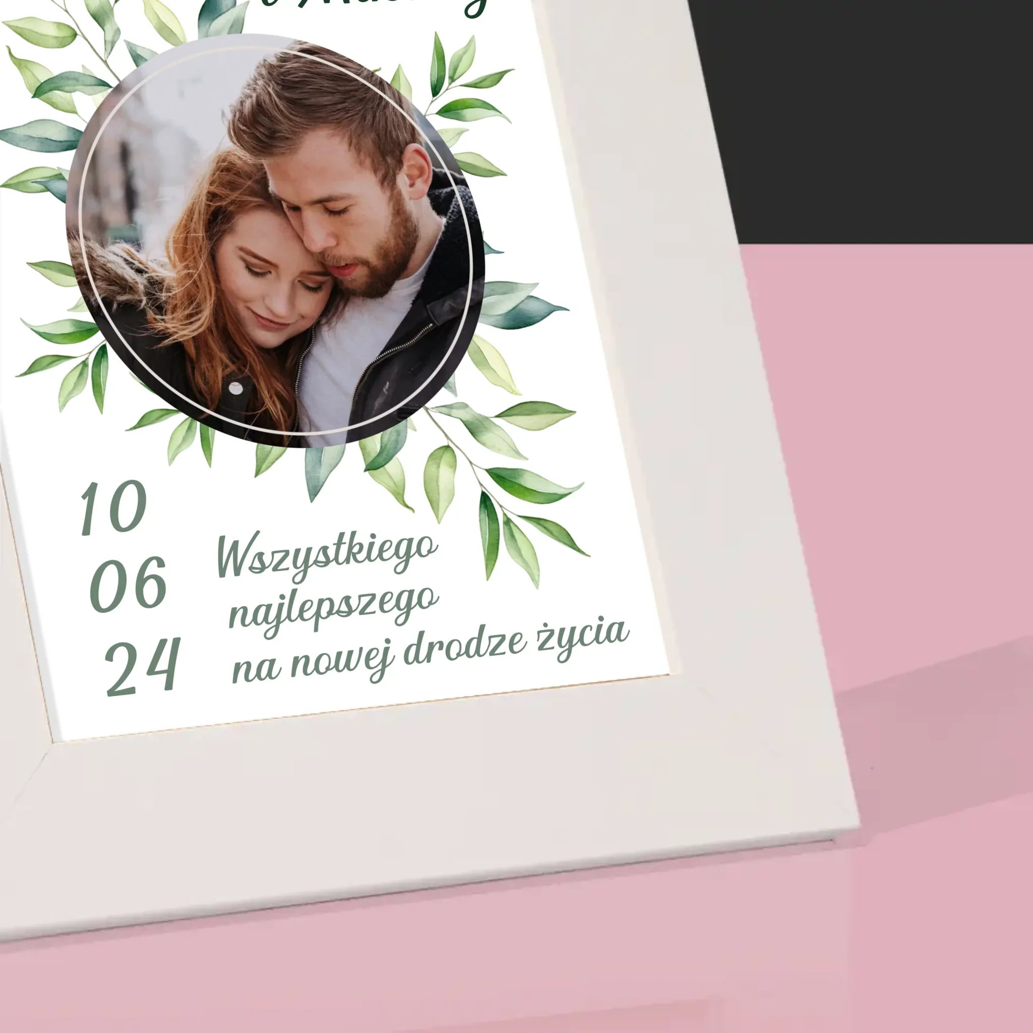 Zdjęcie i Podpis: Ślubne Listki - Ramka Na Zdjęcie - Image 4