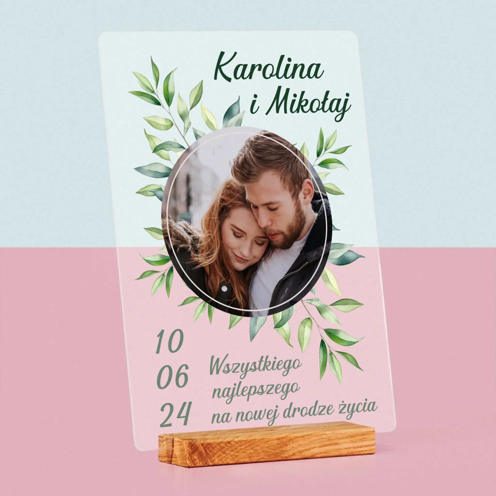 Zdjęcie i Podpis: Ślubne Listki - Wydruk Na Szkle Akrylowym - Image 4