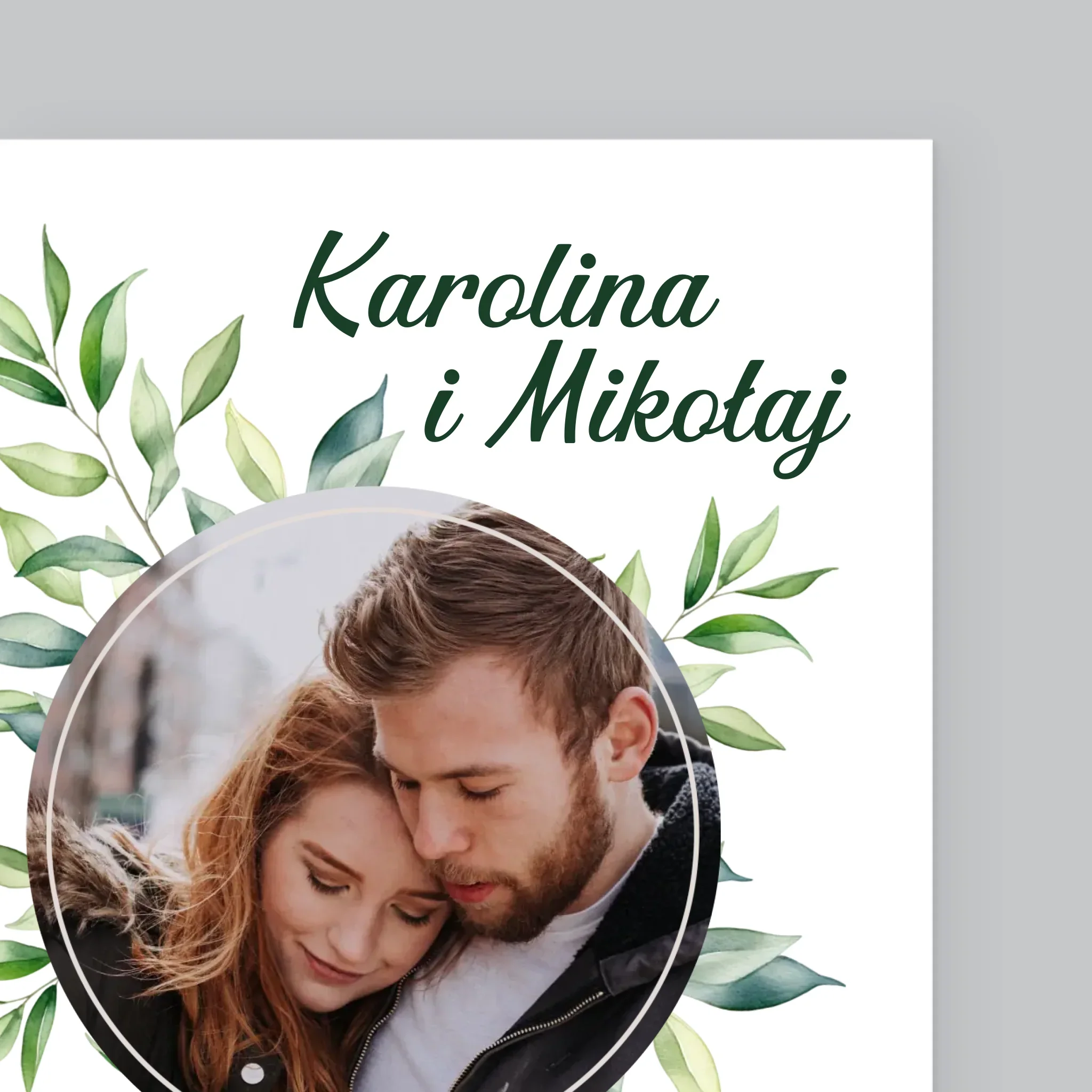 Zdjęcie i Podpis: Ślubne Listki - Wydruk Obramowany - Image 3