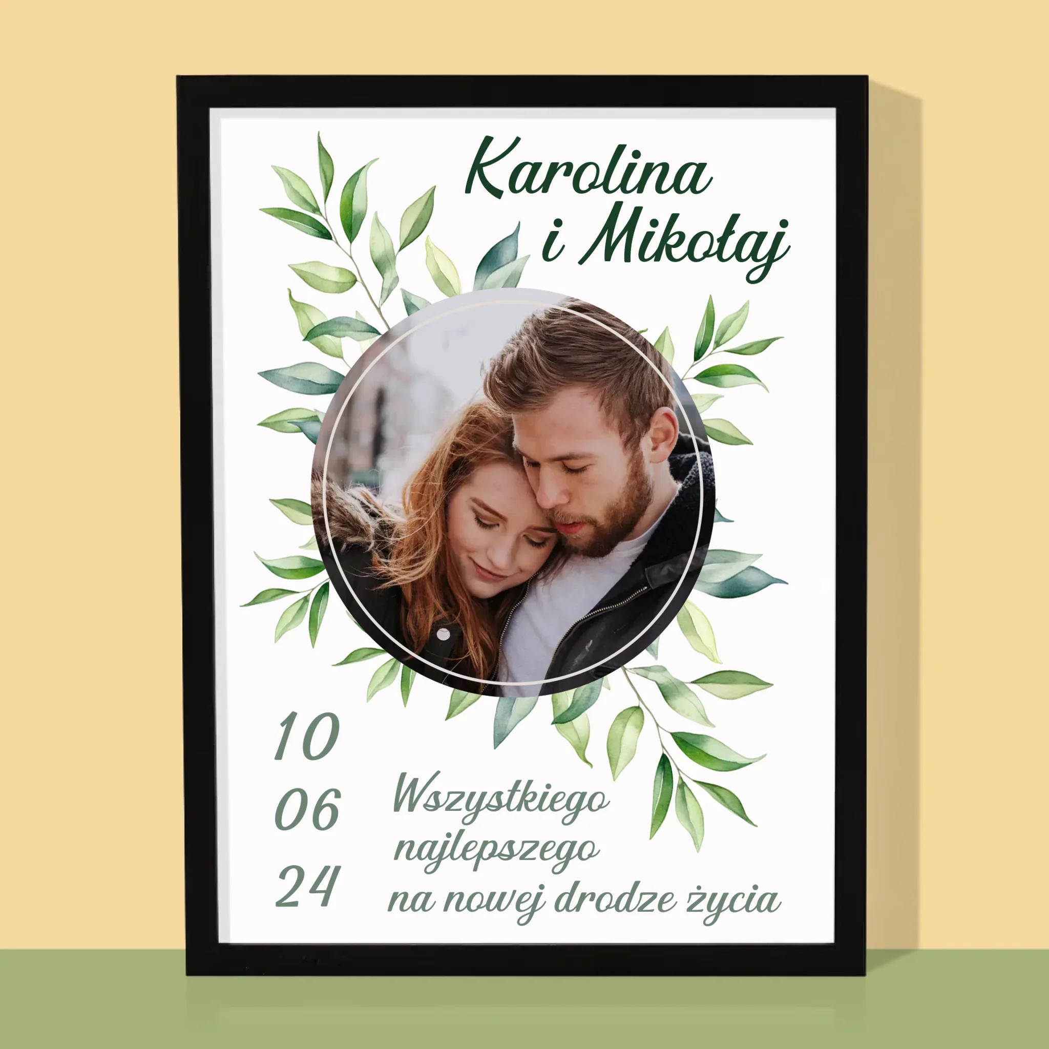 Zdjęcie i Podpis: Ślubne Listki - Wydruk Obramowany - Image 5
