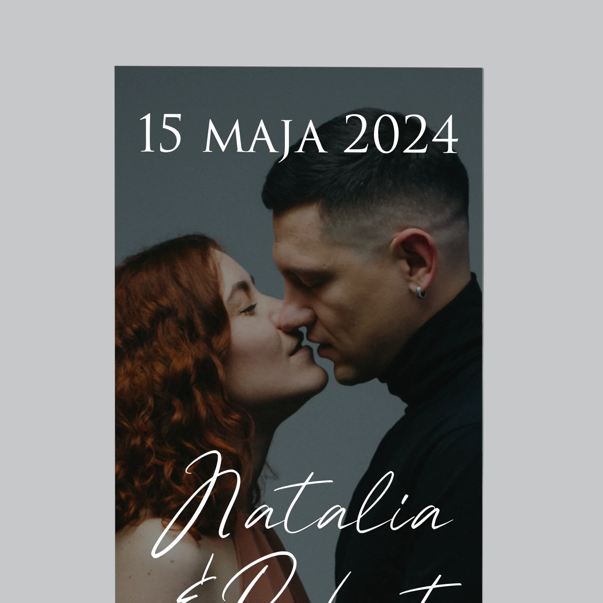 Zdjęcie i Podpis: Ślubne Zdjęcie Życzenia - Magnes Na Lodówkę - Image 3