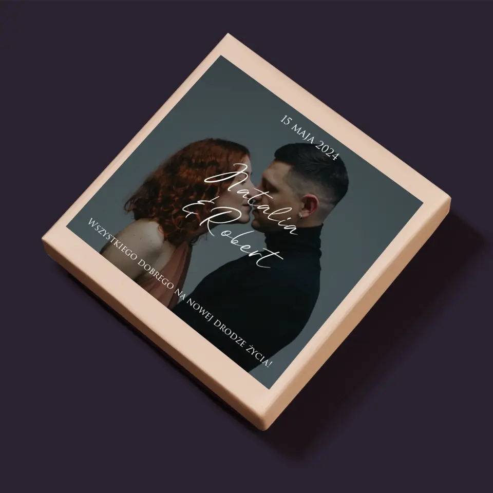 Zdjęcie i Podpis: Ślubne Zdjęcie Życzenia - Personalizowane Puzzle - Image 5