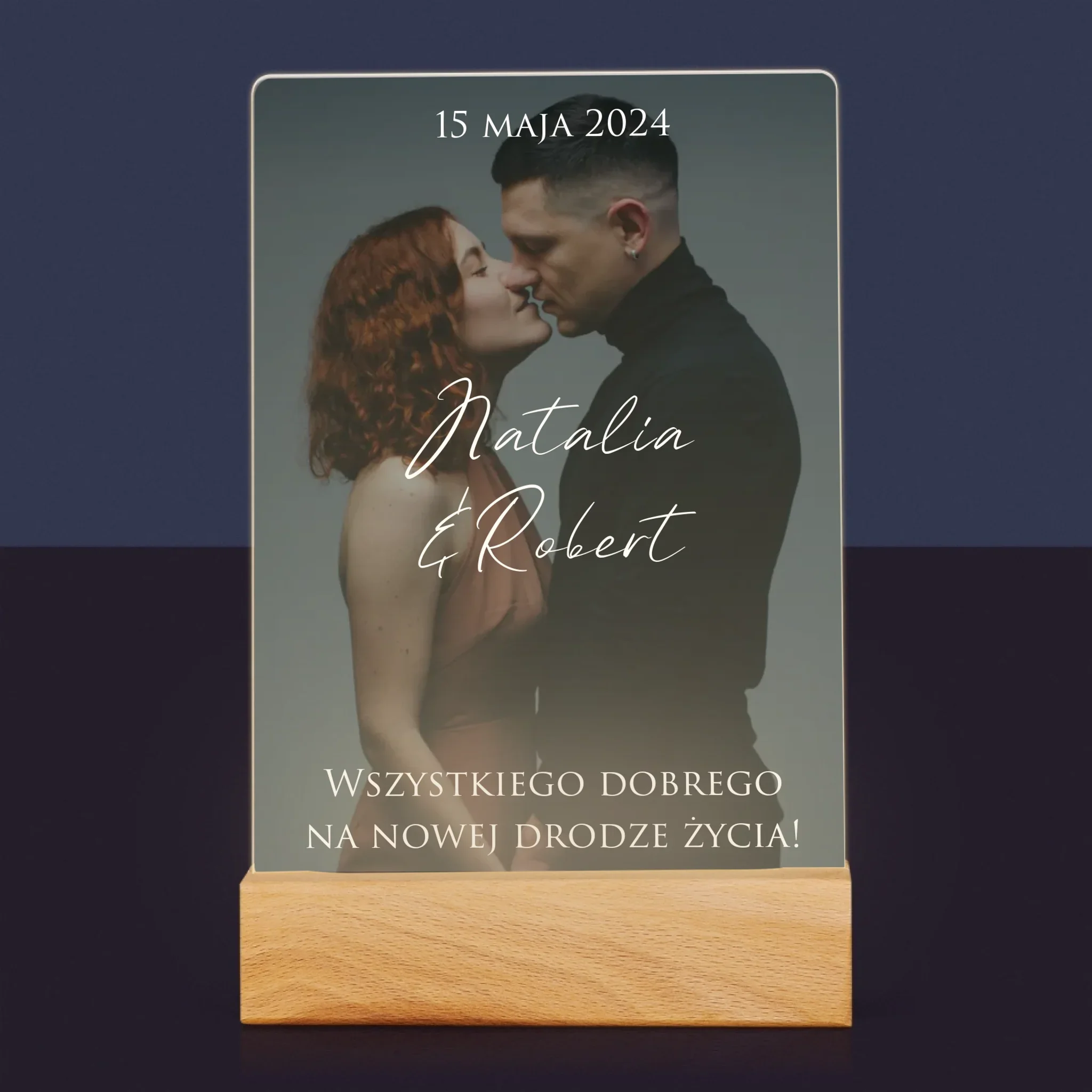 Zdjęcie i Podpis: Ślubne Zdjęcie Życzenia - Wydruk Na Szkle Akrylowym - Image 7