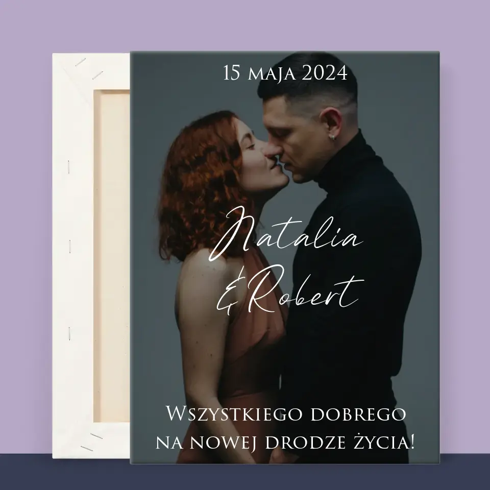 Zdjęcie i Podpis: Ślubne Zdjęcie Życzenia - Wydruk Obramowany - Image 11