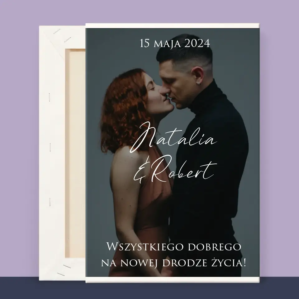Zdjęcie i Podpis: Ślubne Zdjęcie Życzenia - Wydruk Obramowany - Image 12