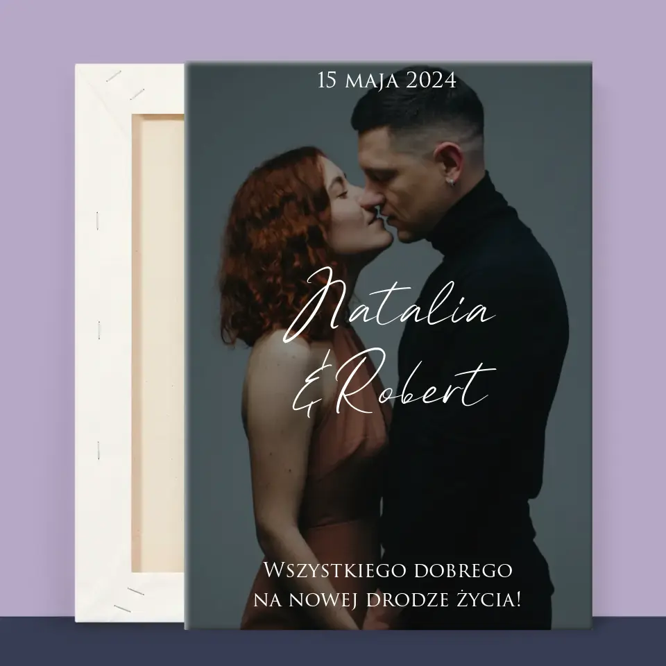 Zdjęcie i Podpis: Ślubne Zdjęcie Życzenia - Wydruk Obramowany - Image 13