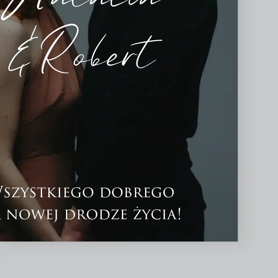 Zdjęcie i Podpis: Ślubne Zdjęcie Życzenia - Wydruk Obramowany - Image 4