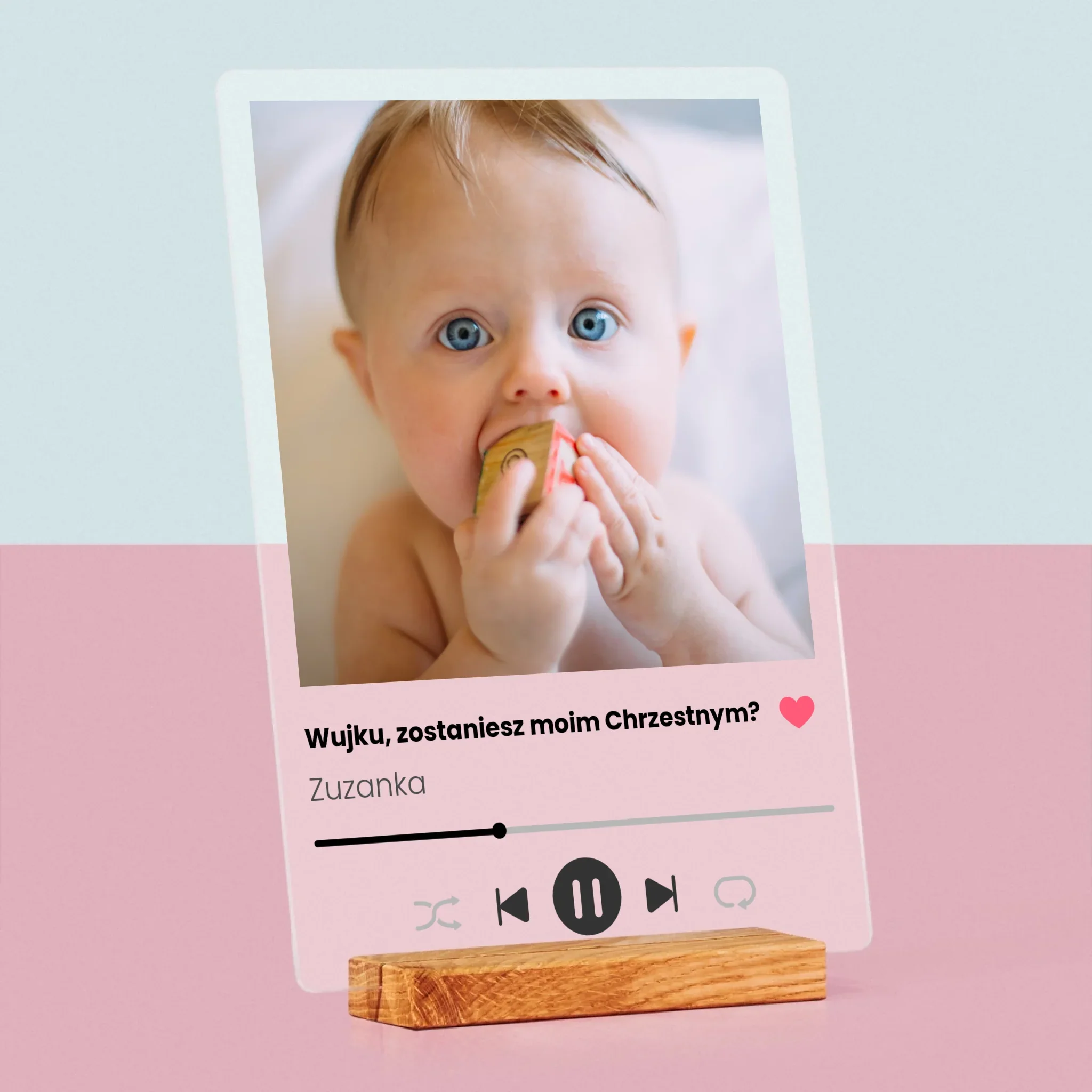Zdjęcie I Podpis: Spotify Dla Chrzestnego - Wydruk Na Szkle Akrylowym - Image 4