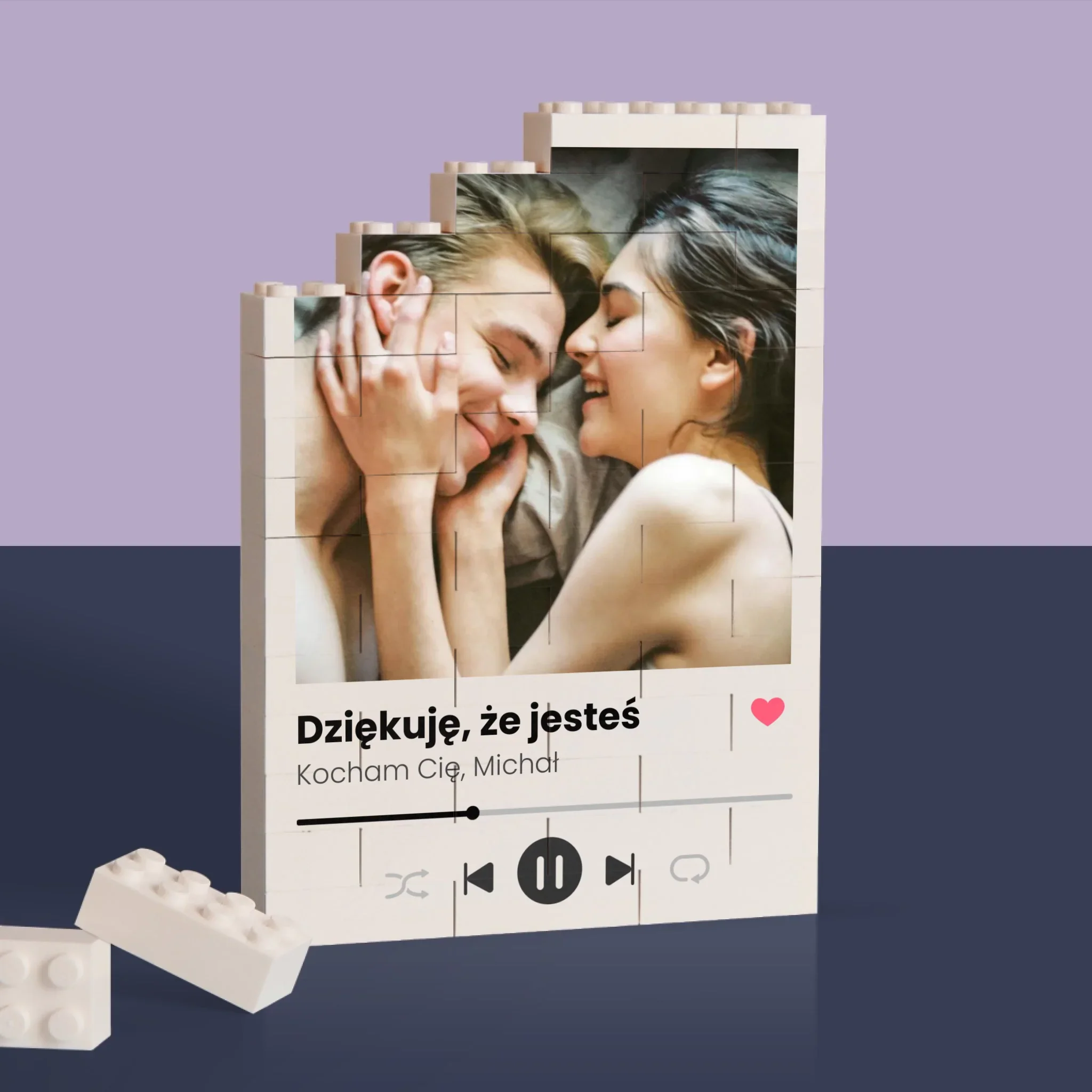 Zdjęcie i Podpis: Spotify Dla Dziewczyny - Klocki LEGO z Nadrukiem - Image 2