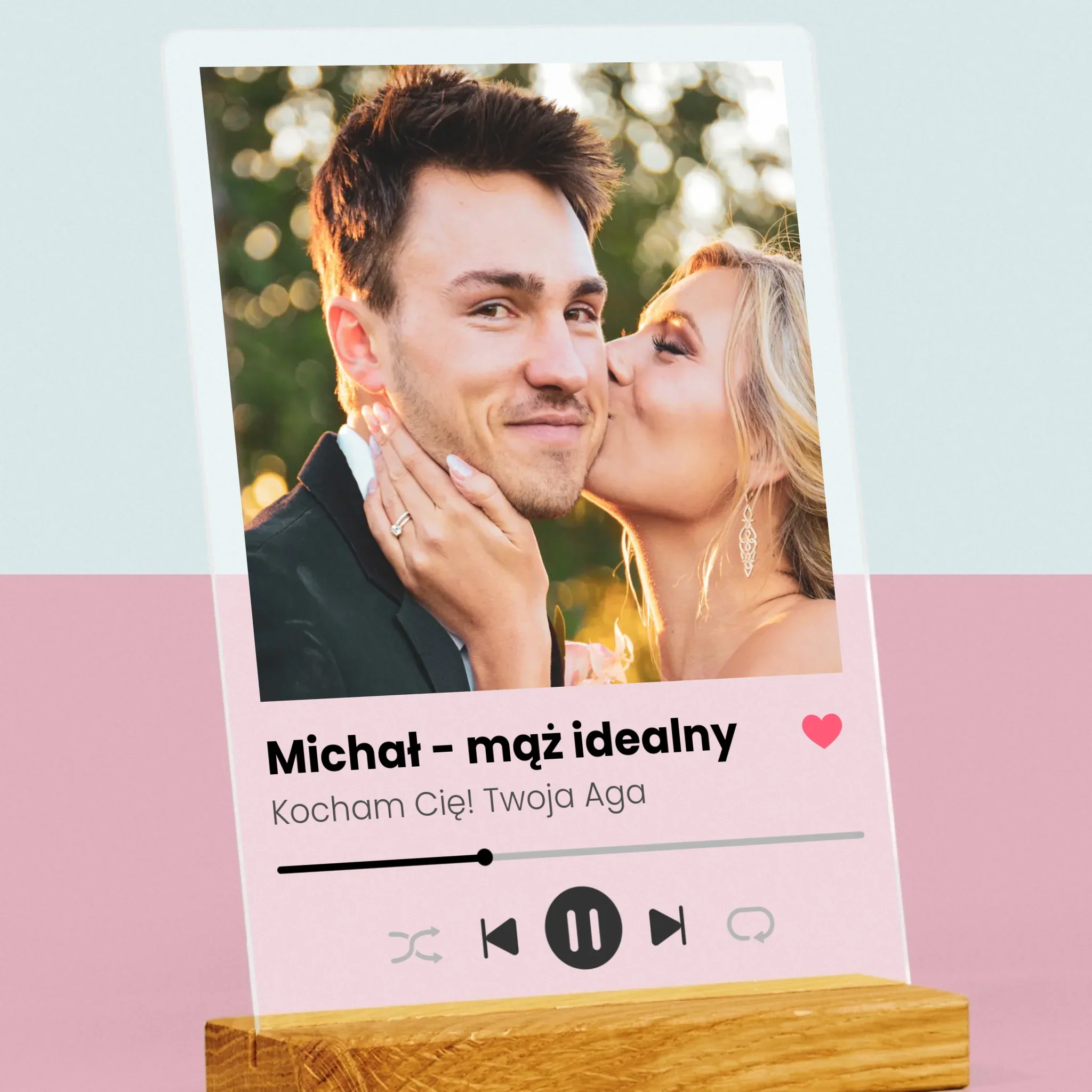 Zdjęcie I Podpis: Spotify Dla Męża - Wydruk Na Szkle Akrylowym - Image 2