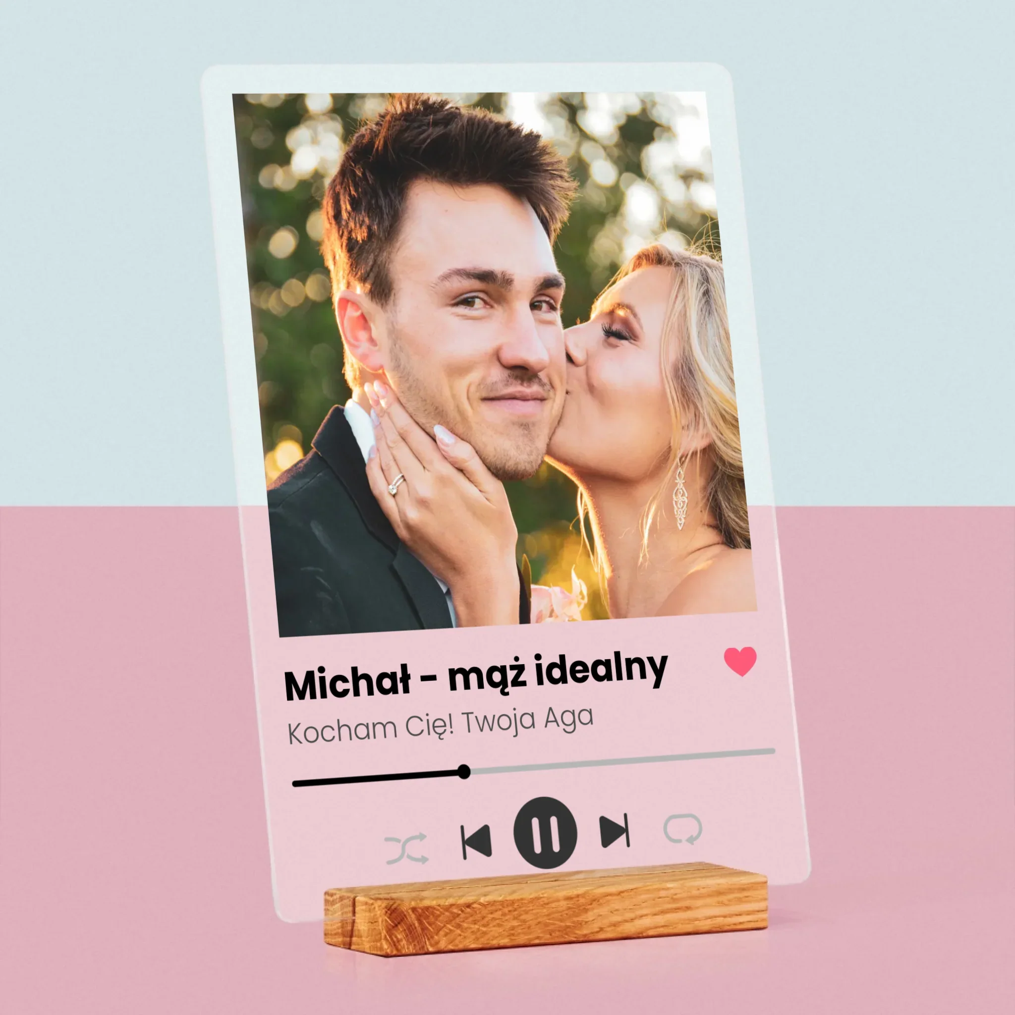 Zdjęcie I Podpis: Spotify Dla Męża - Wydruk Na Szkle Akrylowym - Image 4