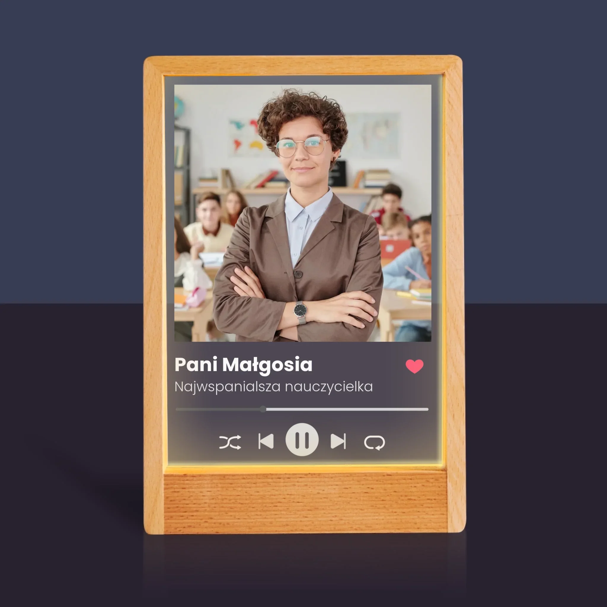 Zdjęcie I Podpis: Spotify Dla Nauczyciela - Wydruk Na Szkle Akrylowym - Image 10