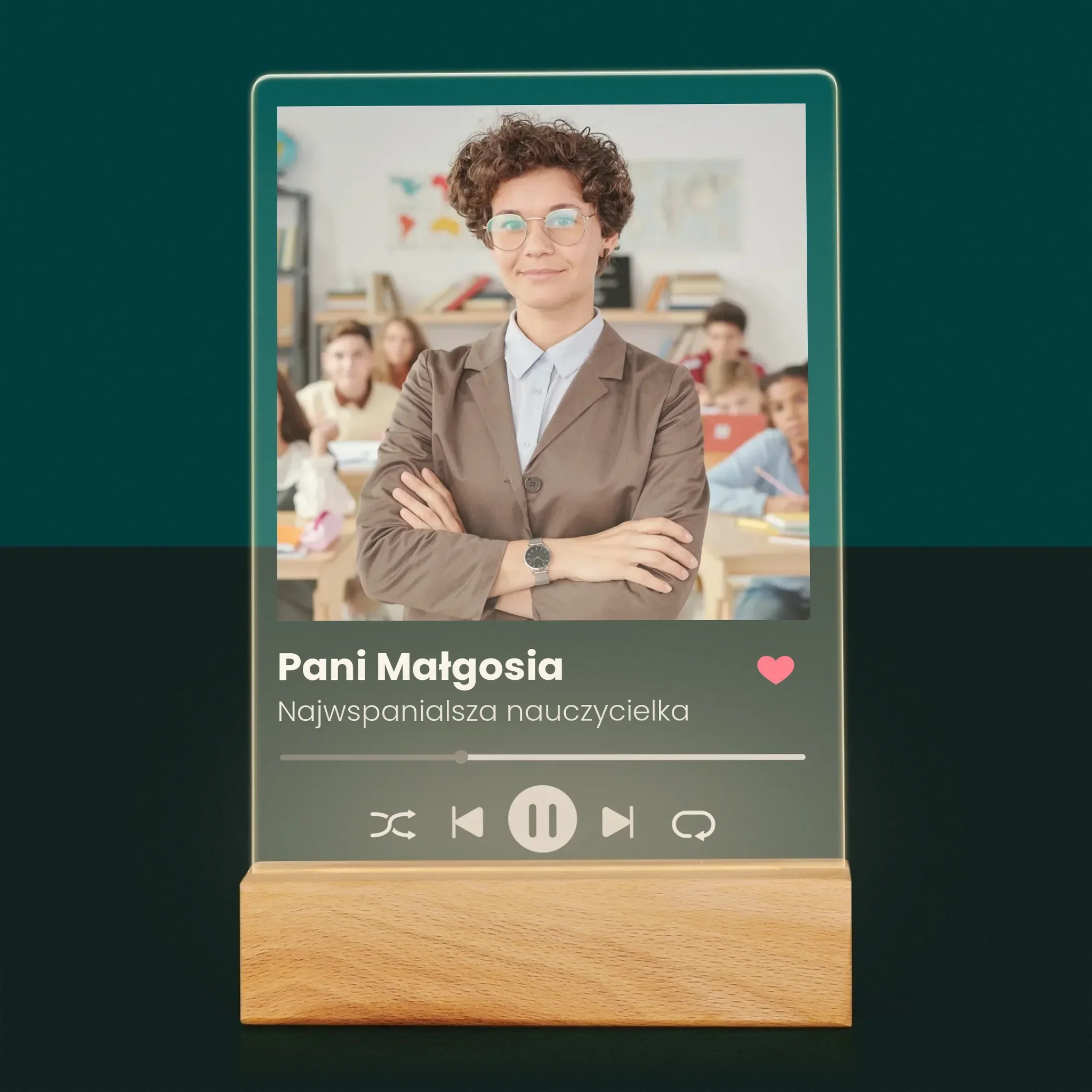 Zdjęcie I Podpis: Spotify Dla Nauczyciela - Wydruk Na Szkle Akrylowym - Image 7