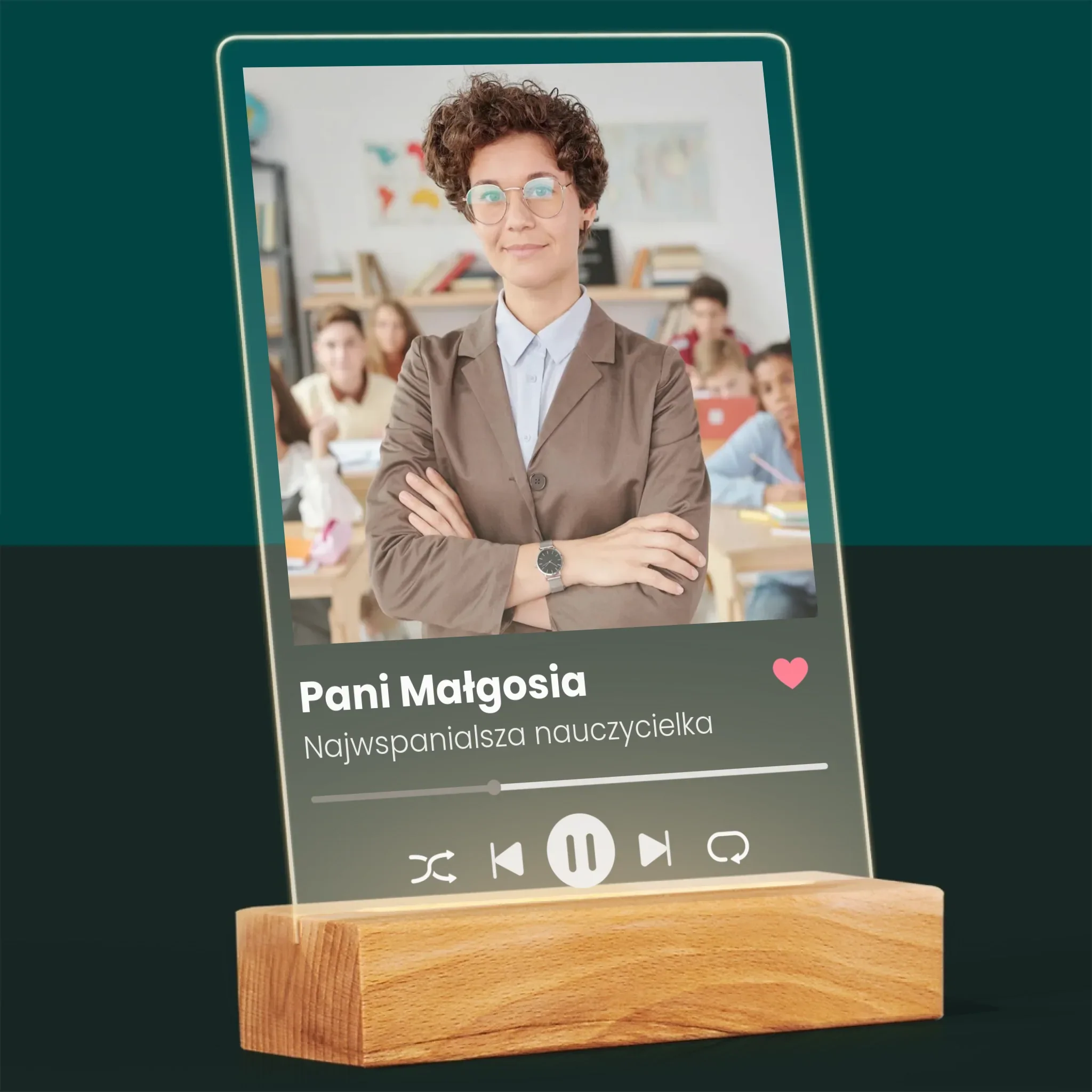 Zdjęcie I Podpis: Spotify Dla Nauczyciela - Wydruk Na Szkle Akrylowym - Image 8
