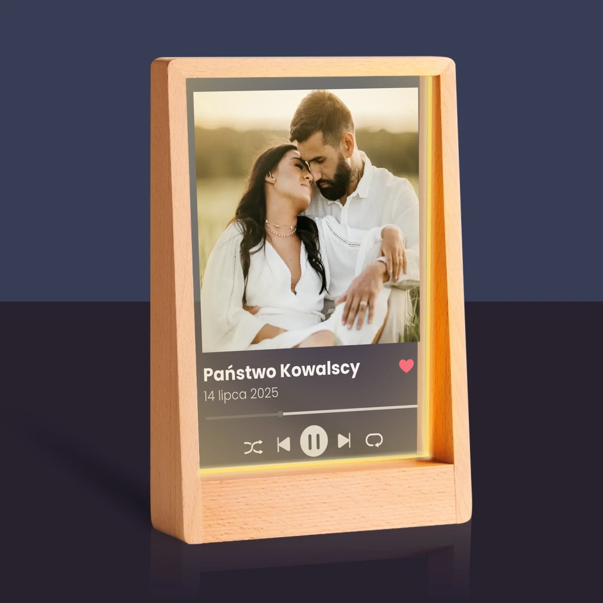Zdjęcie I Podpis: Spotify Dla Pary Młodej - Wydruk Na Szkle Akrylowym - Image 9