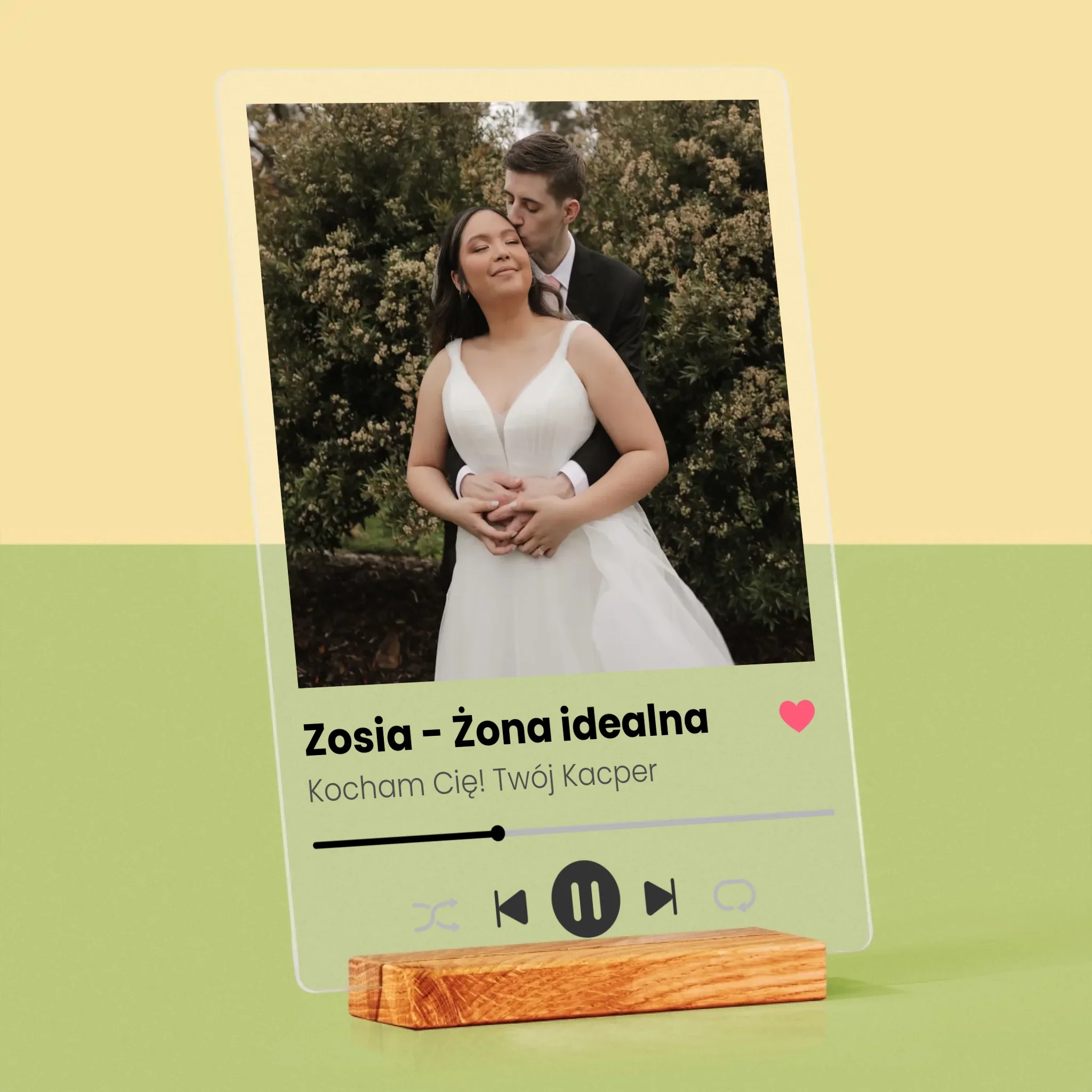 Zdjęcie I Podpis: Spotify Dla Żony - Wydruk Na Szkle Akrylowym - Image 4