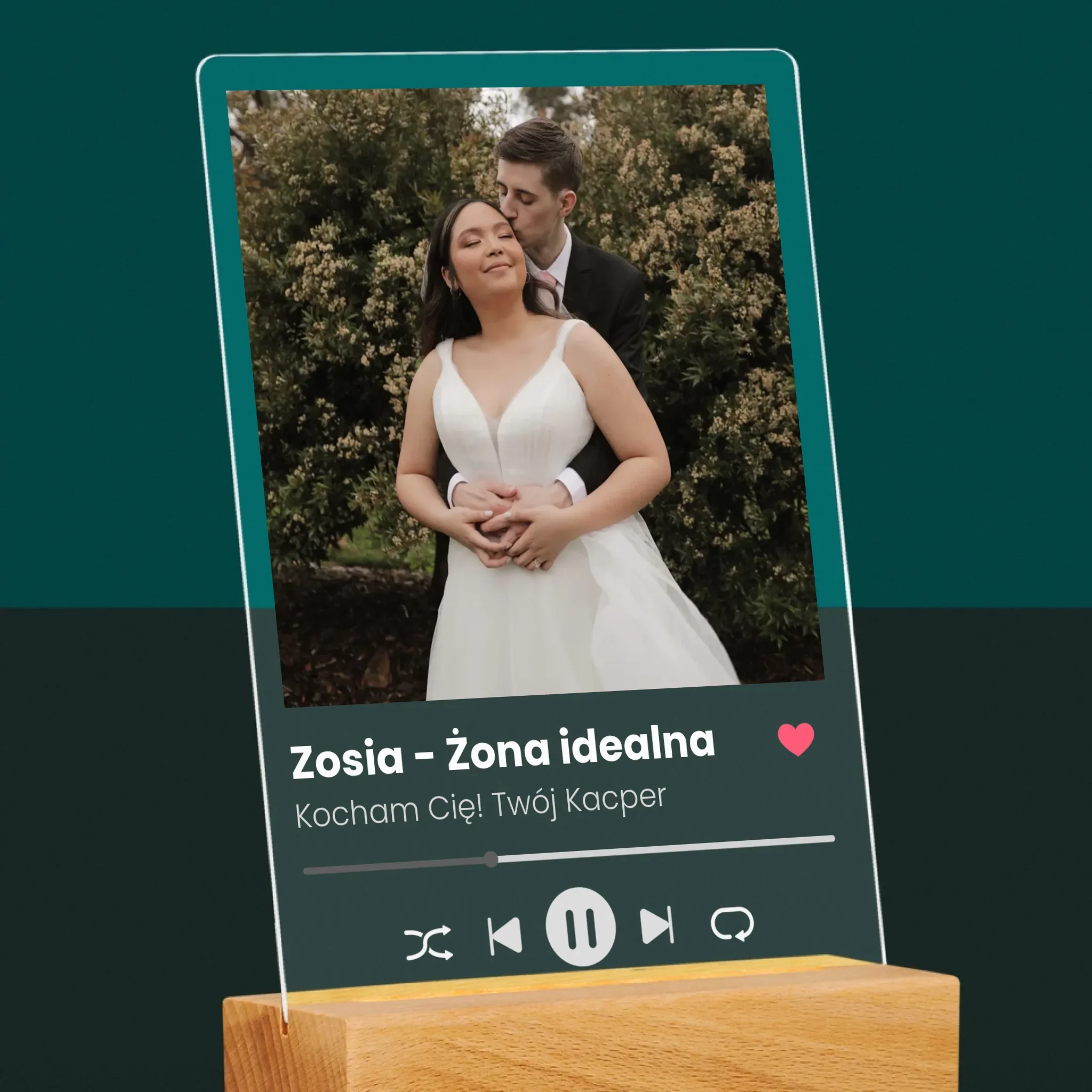 Zdjęcie I Podpis: Spotify Dla Żony - Wydruk Na Szkle Akrylowym - Image 6
