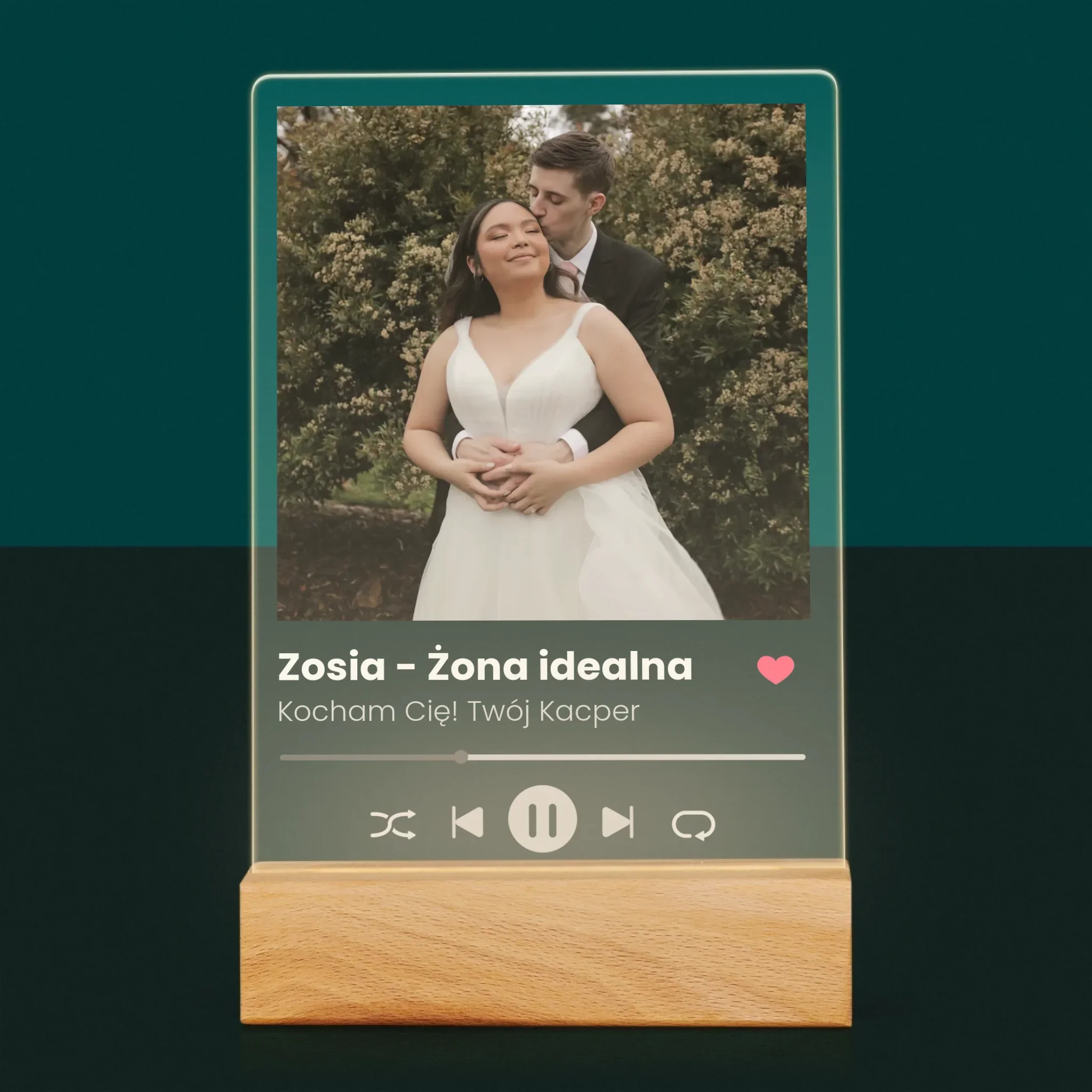 Zdjęcie I Podpis: Spotify Dla Żony - Wydruk Na Szkle Akrylowym - Image 7