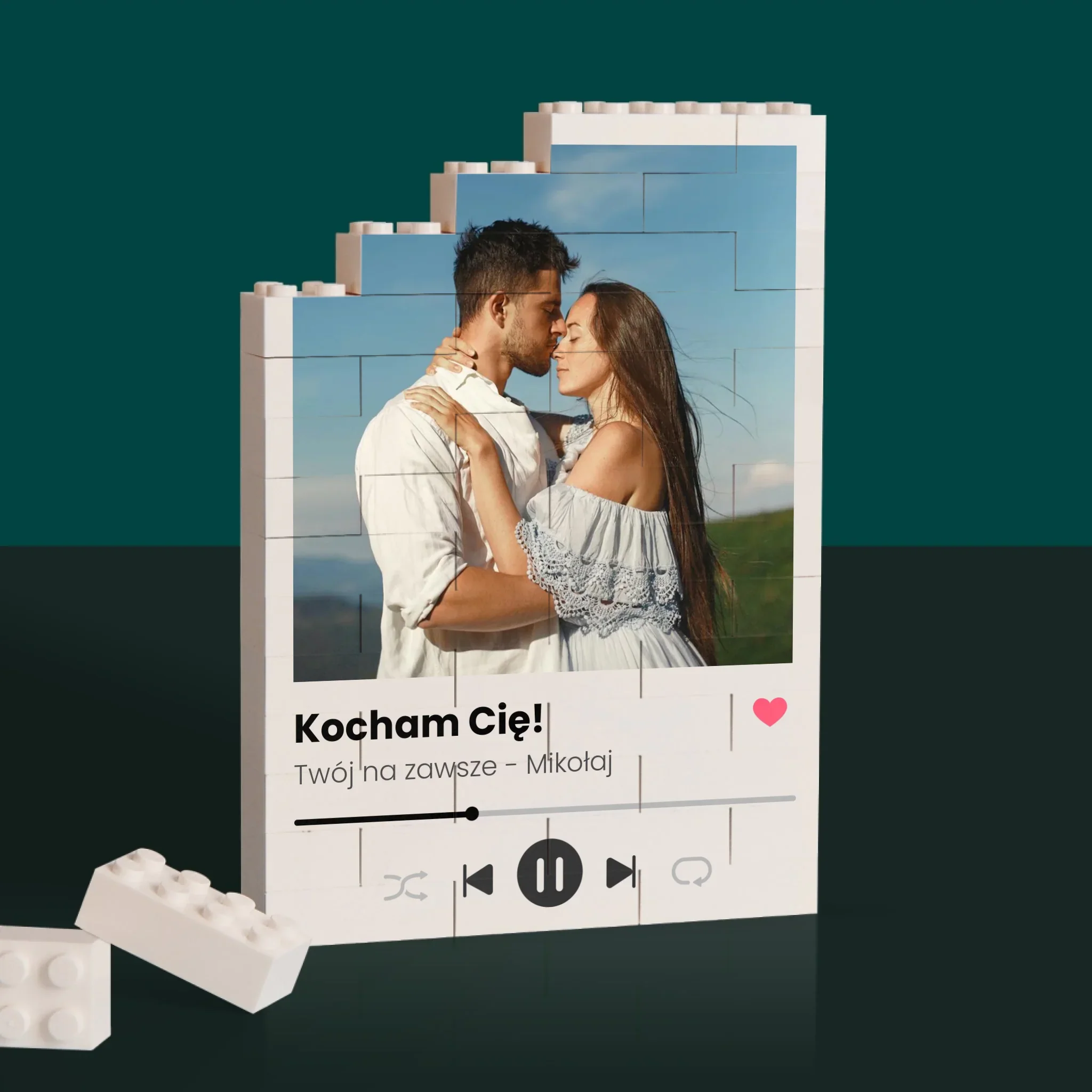 Zdjęcie i Podpis: Spotify Miłosny - Klocki LEGO z Nadrukiem - Image 2