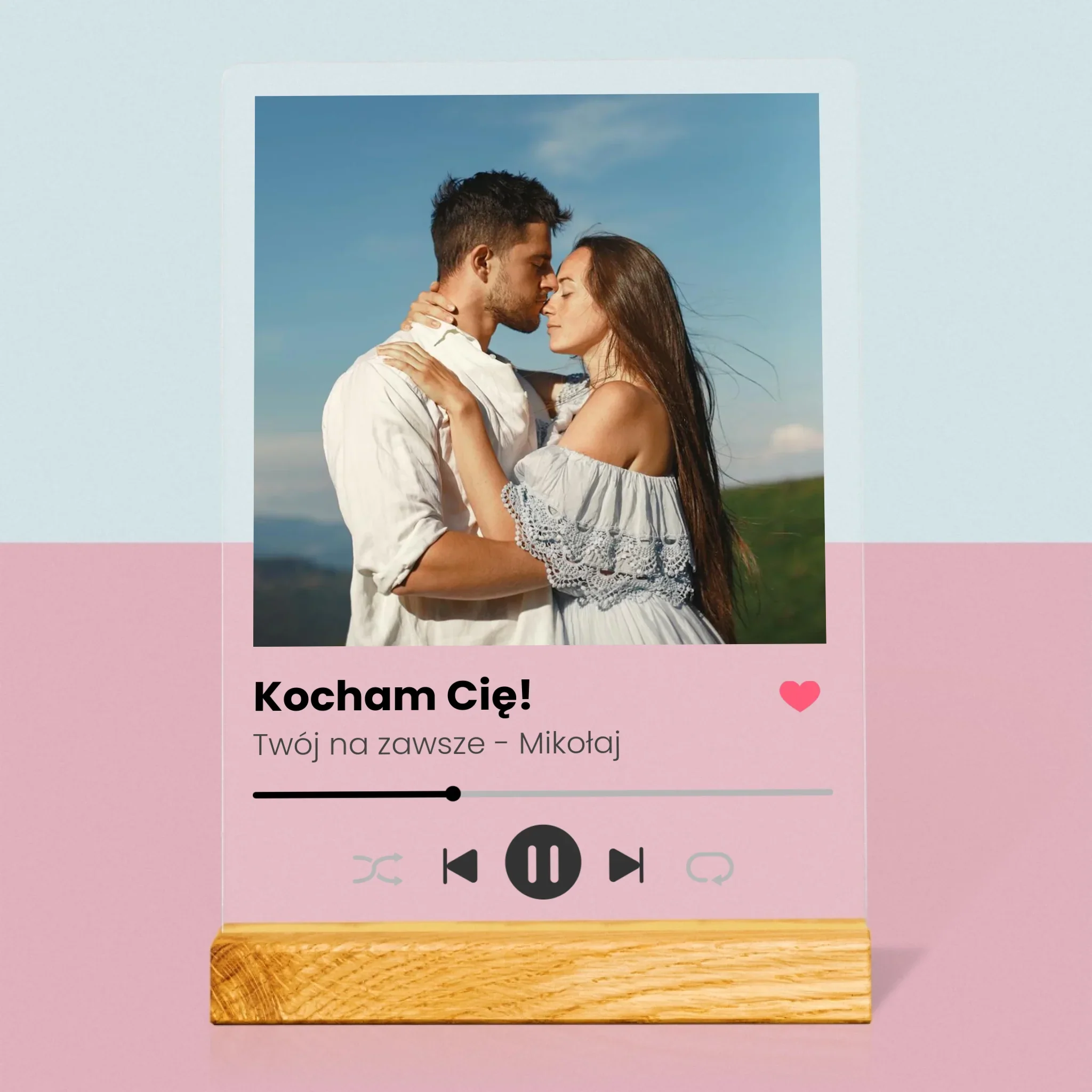 Zdjęcie I Podpis: Spotify Miłosny - Wydruk Na Szkle Akrylowym - Image 3
