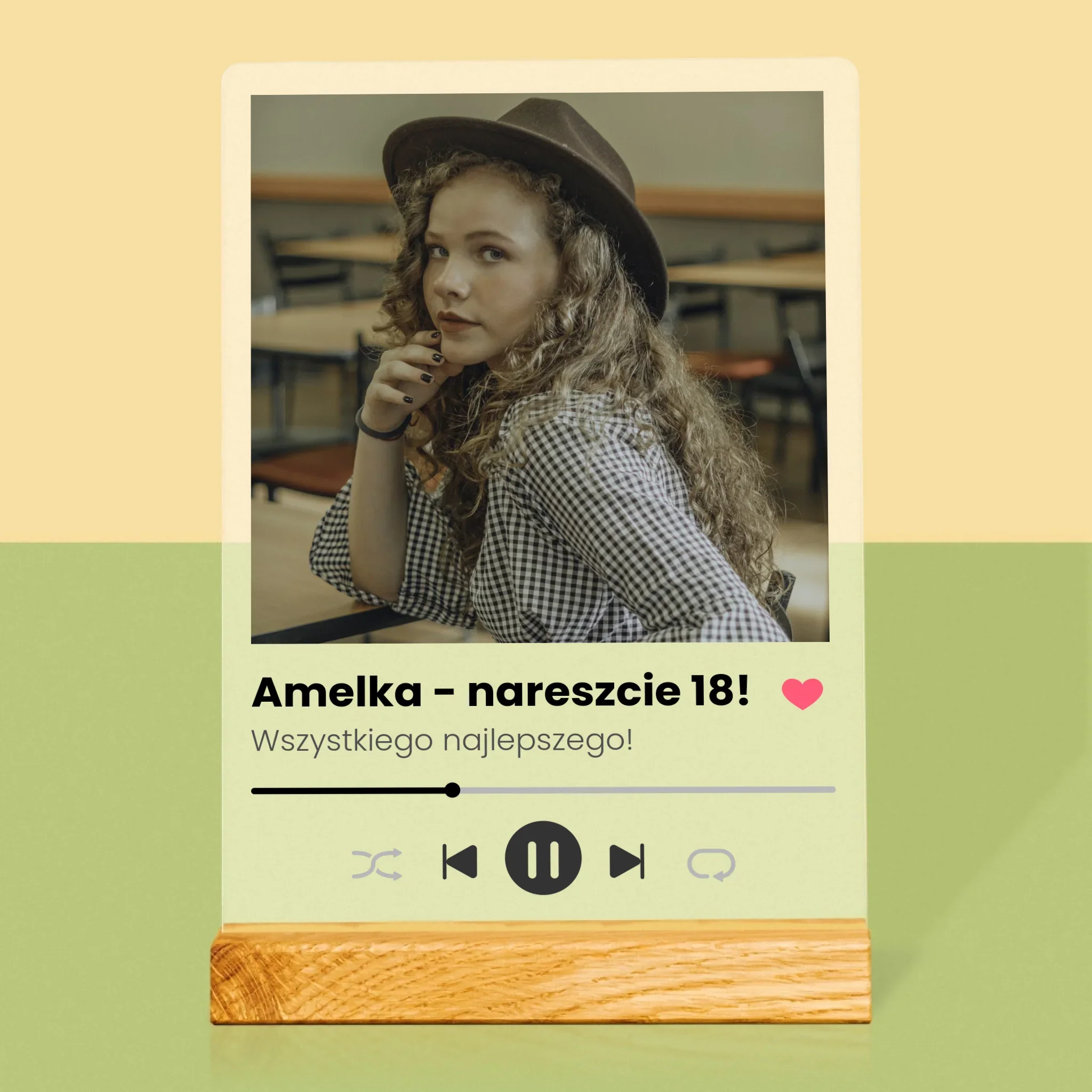 Zdjęcie I Podpis: Spotify Na 18 Urodziny - Wydruk Na Szkle Akrylowym - Image 3