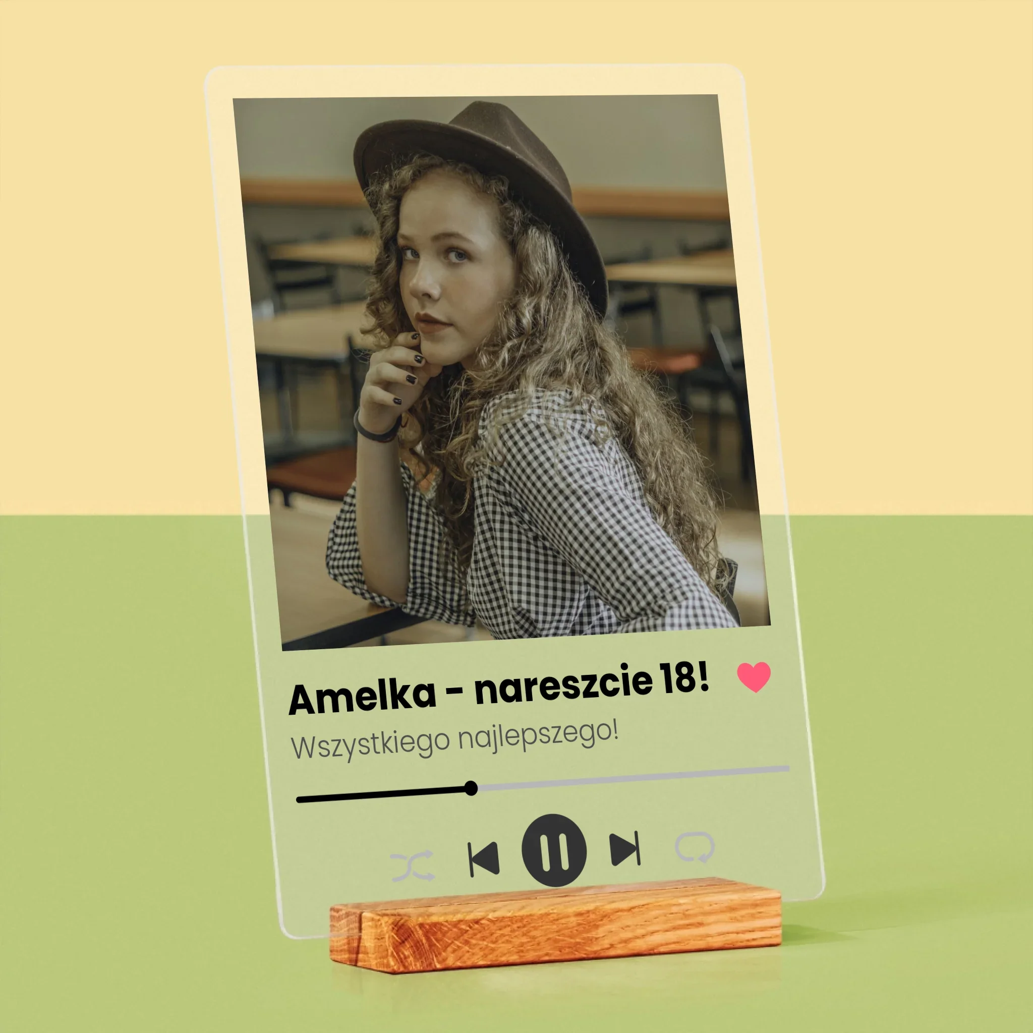 Zdjęcie I Podpis: Spotify Na 18 Urodziny - Wydruk Na Szkle Akrylowym - Image 4