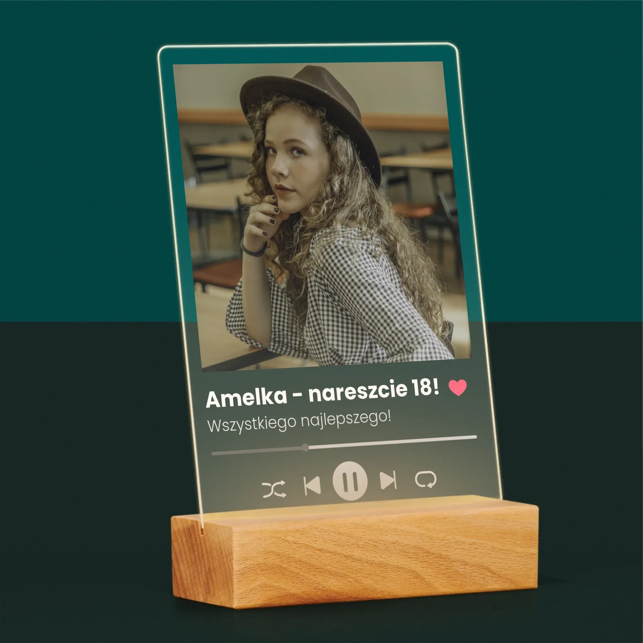 Zdjęcie I Podpis: Spotify Na 18 Urodziny - Wydruk Na Szkle Akrylowym - Image 5