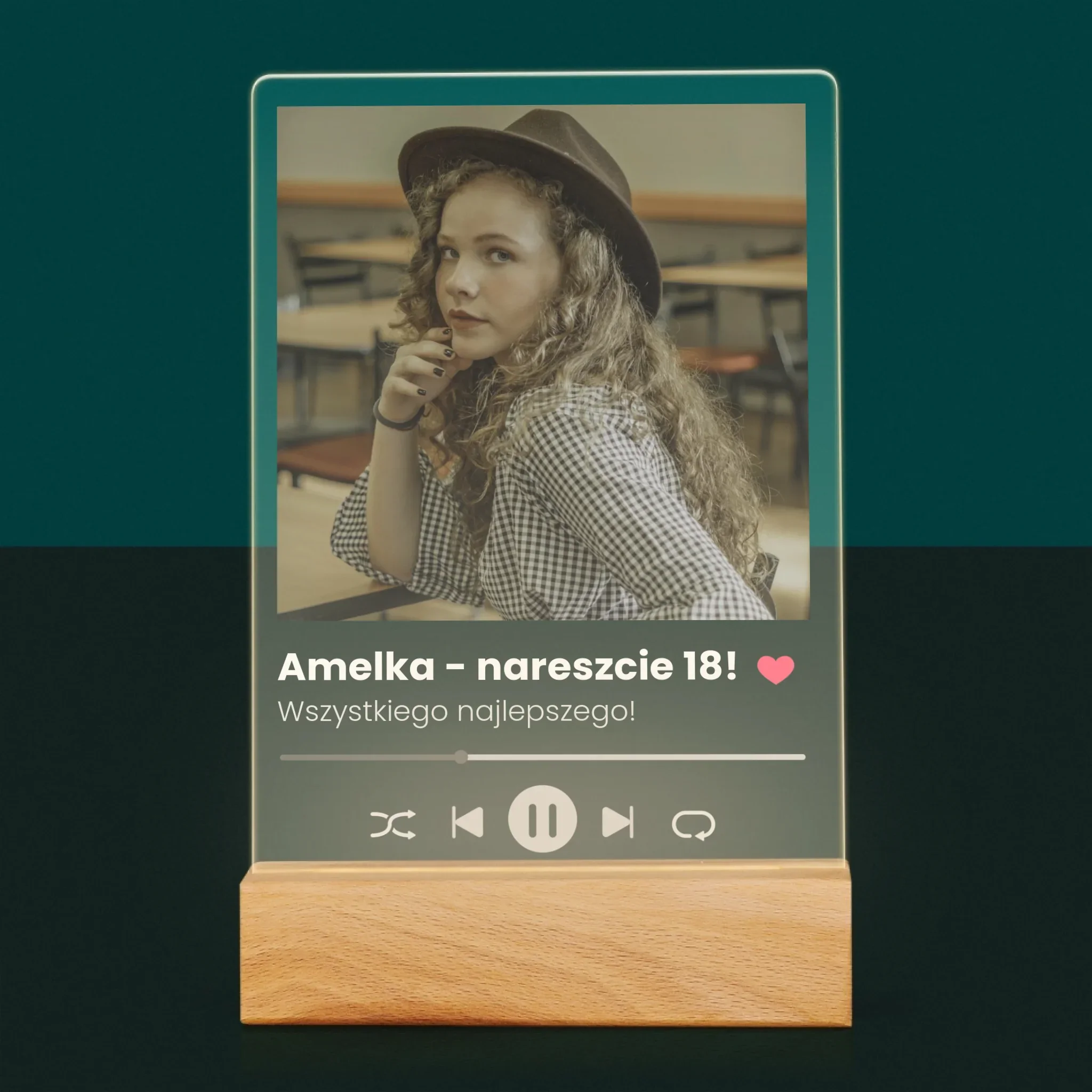 Zdjęcie I Podpis: Spotify Na 18 Urodziny - Wydruk Na Szkle Akrylowym - Image 7