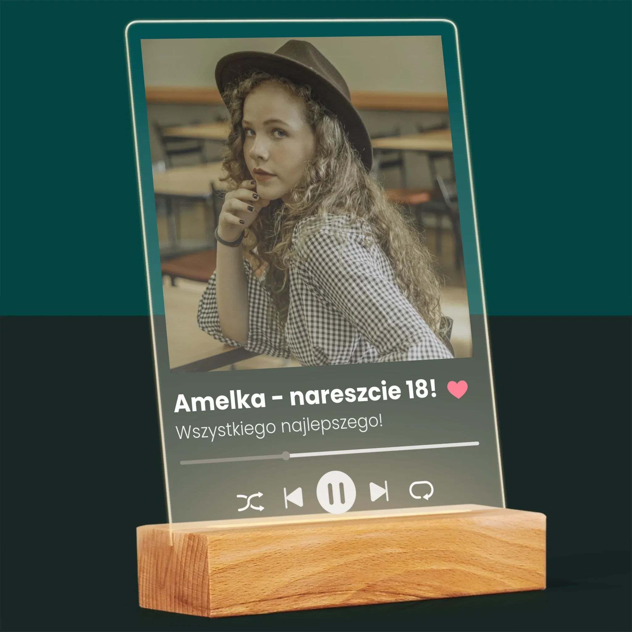 Zdjęcie I Podpis: Spotify Na 18 Urodziny - Wydruk Na Szkle Akrylowym - Image 8