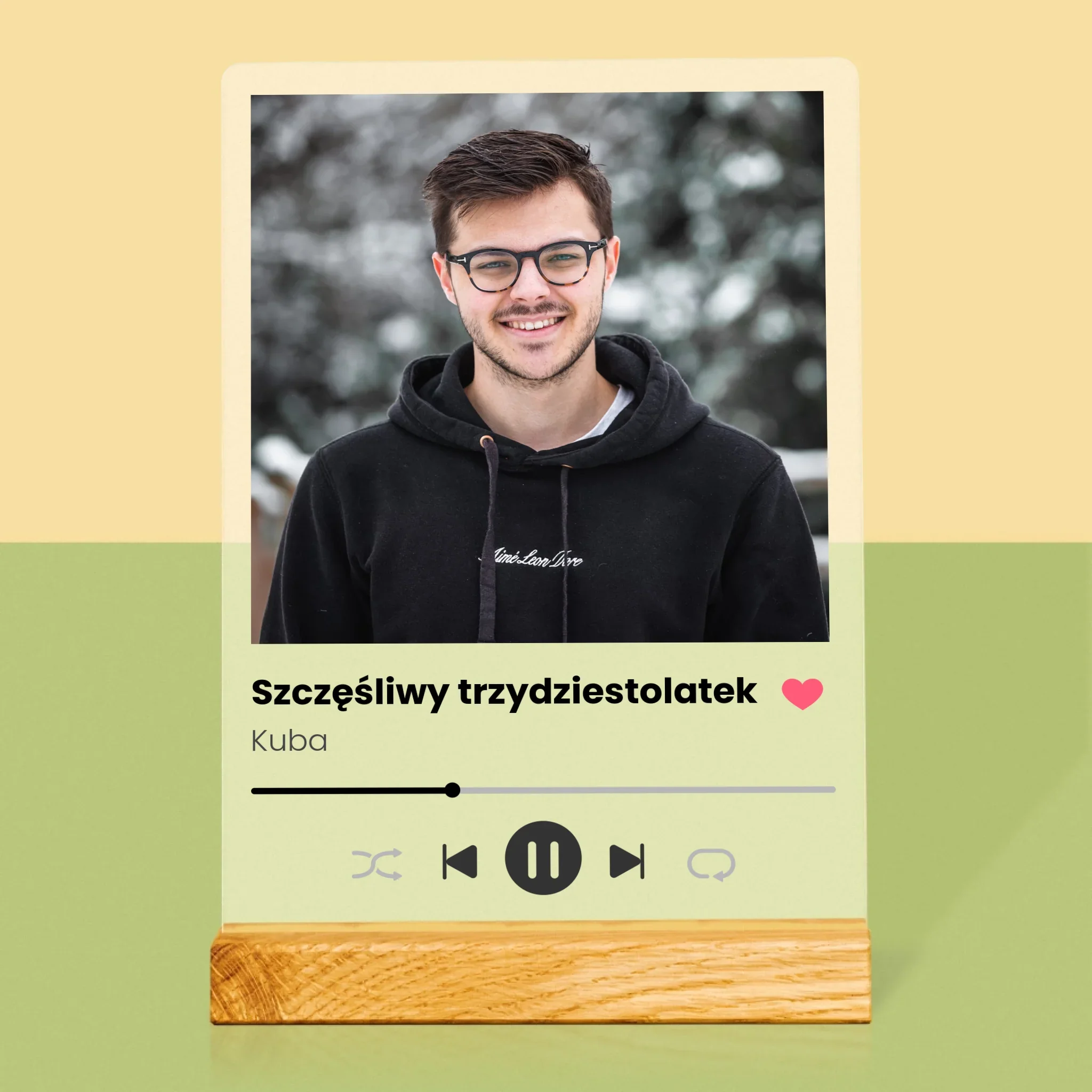 Zdjęcie I Podpis: Spotify Na 30 Urodziny - Wydruk Na Szkle Akrylowym - Image 3