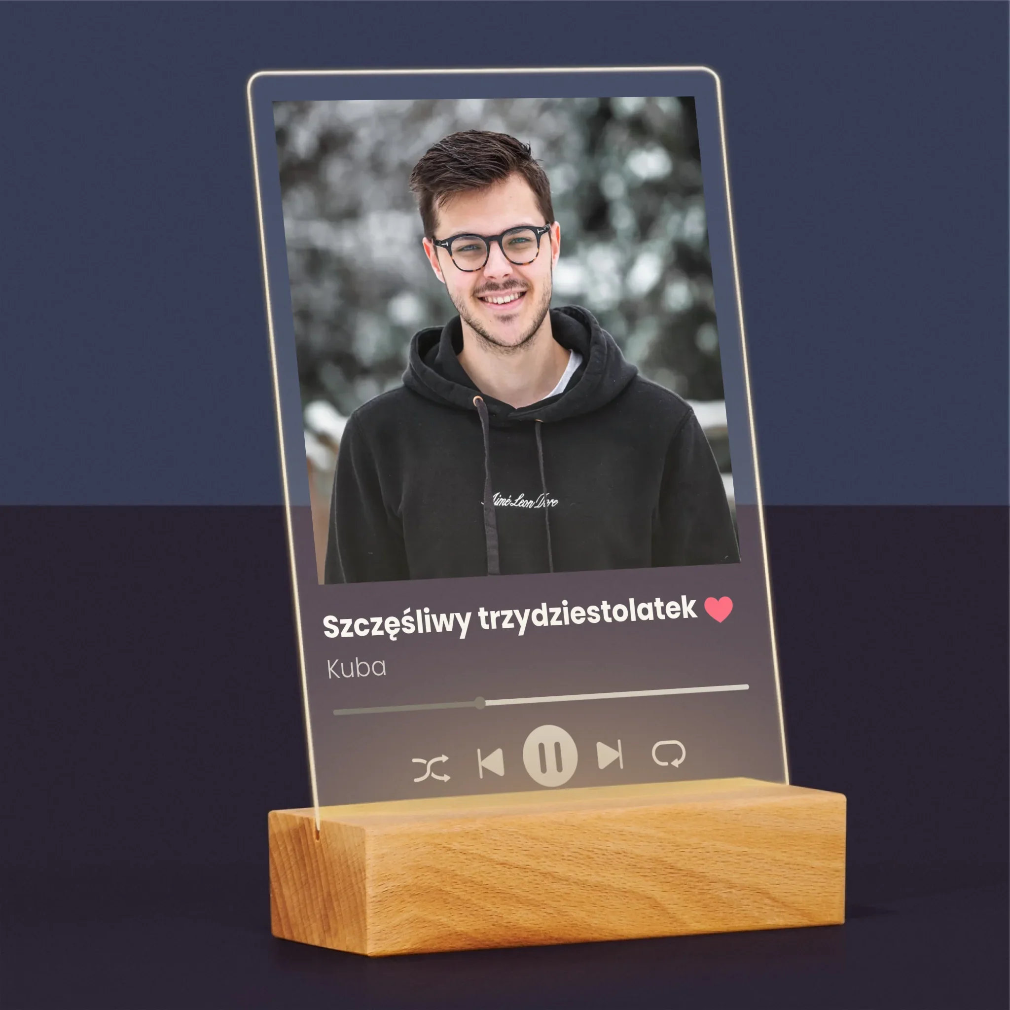 Zdjęcie I Podpis: Spotify Na 30 Urodziny - Wydruk Na Szkle Akrylowym - Image 5