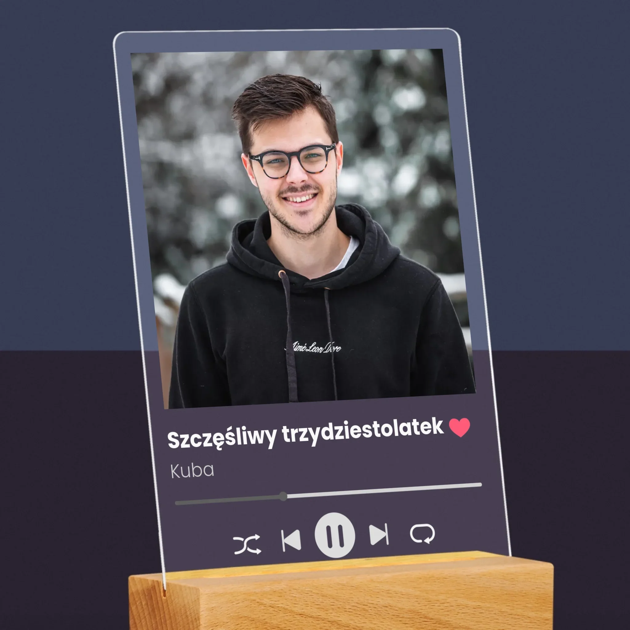 Zdjęcie I Podpis: Spotify Na 30 Urodziny - Wydruk Na Szkle Akrylowym - Image 6