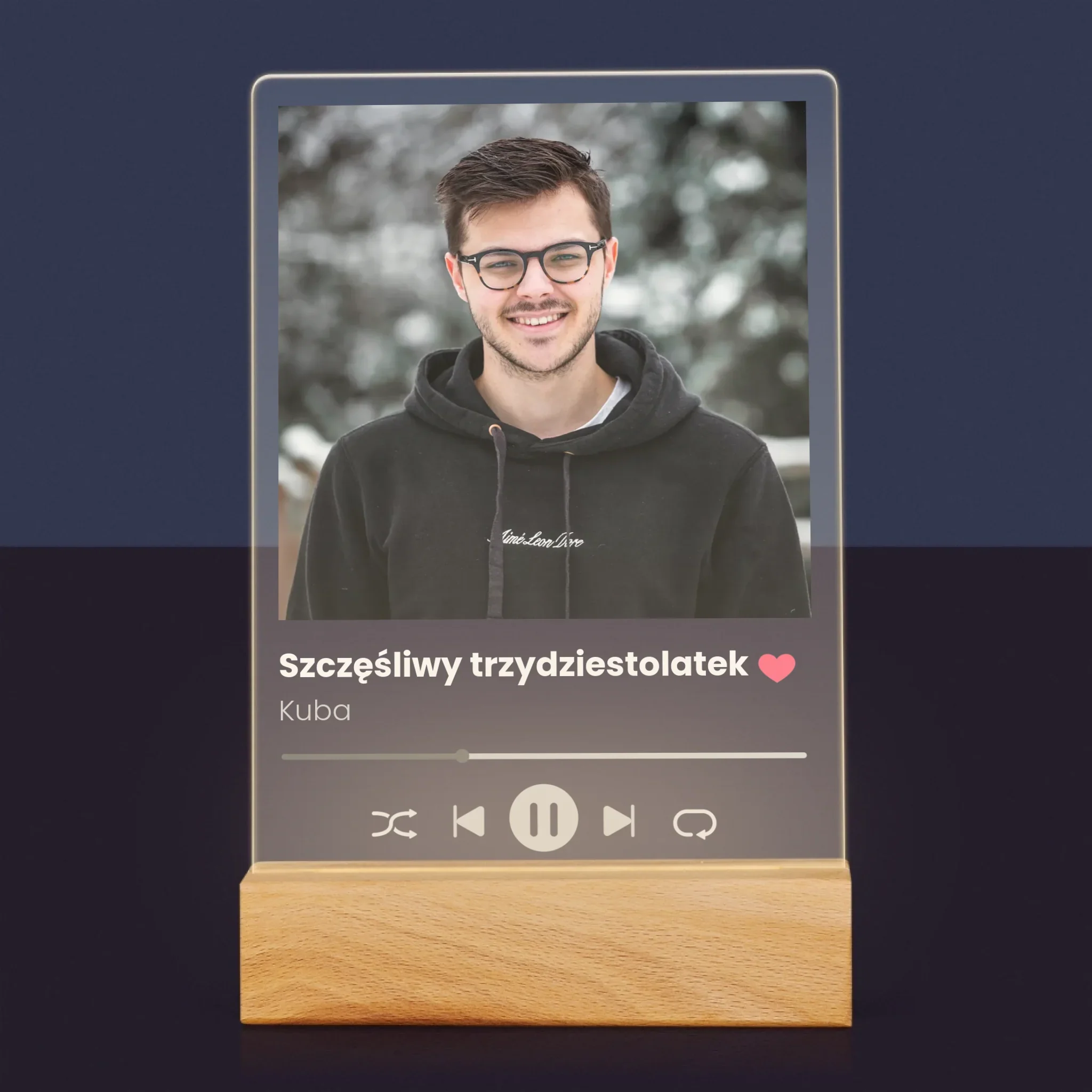 Zdjęcie I Podpis: Spotify Na 30 Urodziny - Wydruk Na Szkle Akrylowym - Image 7