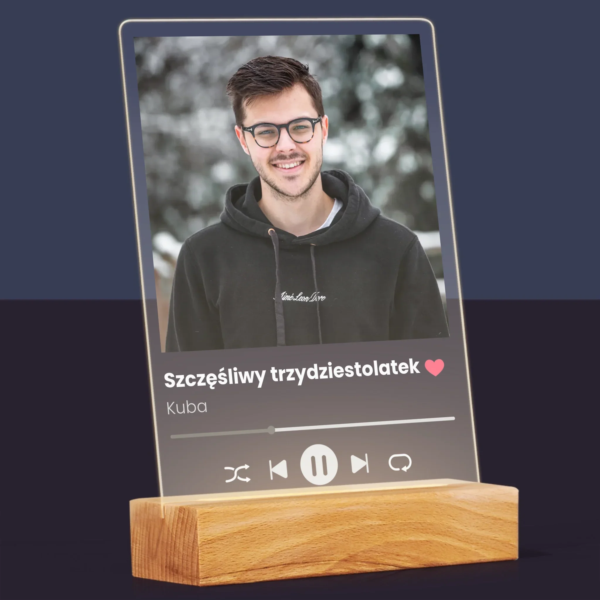 Zdjęcie I Podpis: Spotify Na 30 Urodziny - Wydruk Na Szkle Akrylowym - Image 8