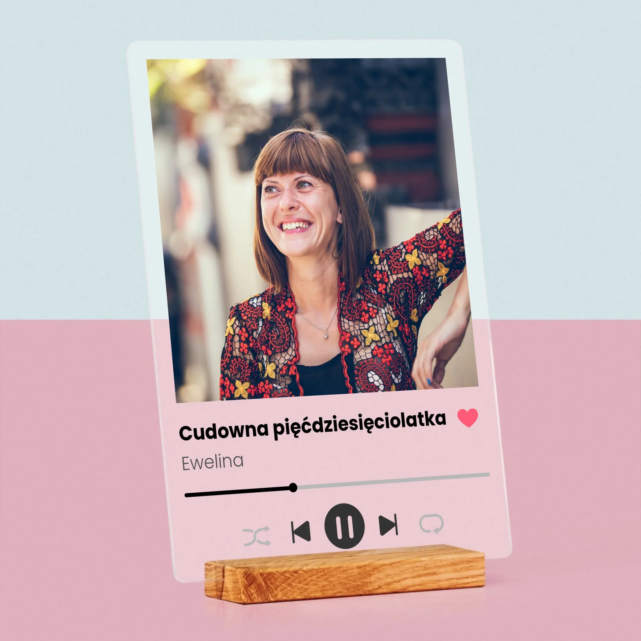 Zdjęcie I Podpis: Spotify Na 50 Urodziny - Wydruk Na Szkle Akrylowym - Image 4
