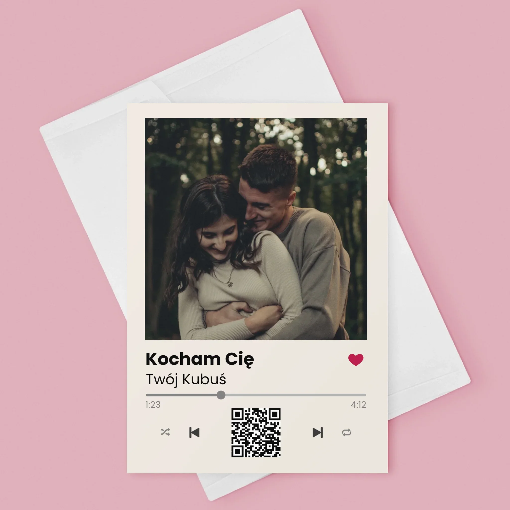 Zdjęcie i Podpis: Spotify z Kodem Qr - Kartka z Życzeniami - Image 3