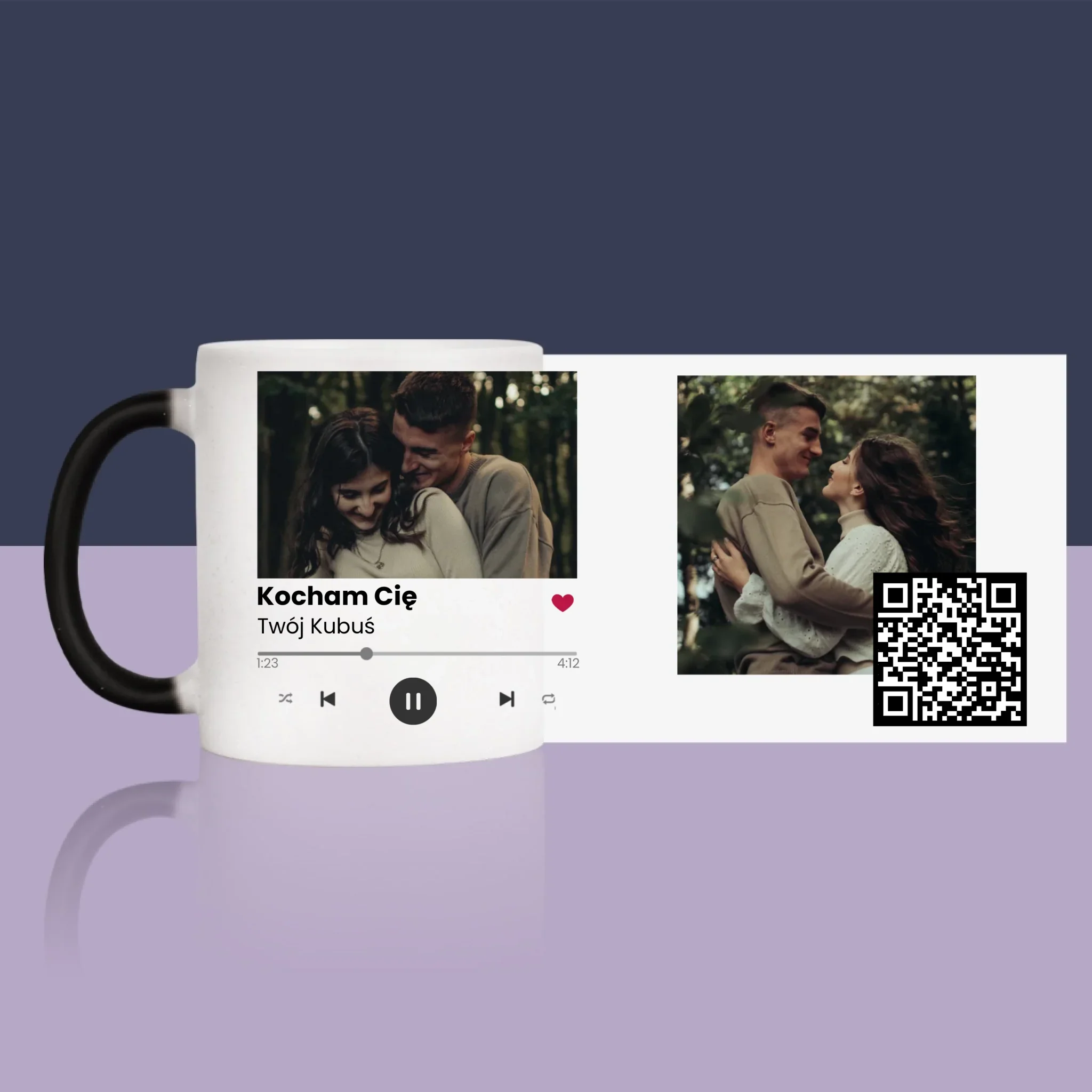 Zdjęcie i Podpis: Spotify z Kodem Qr - Kubek z Nadrukiem - Image 14