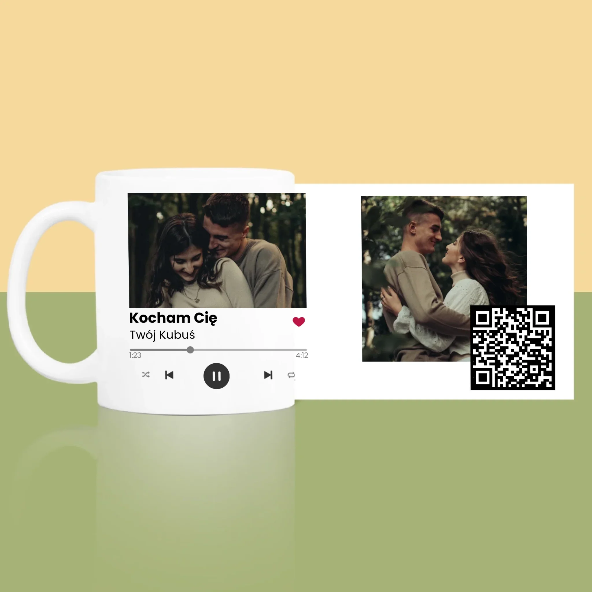 Zdjęcie i Podpis: Spotify z Kodem Qr - Kubek z Nadrukiem - Image 3