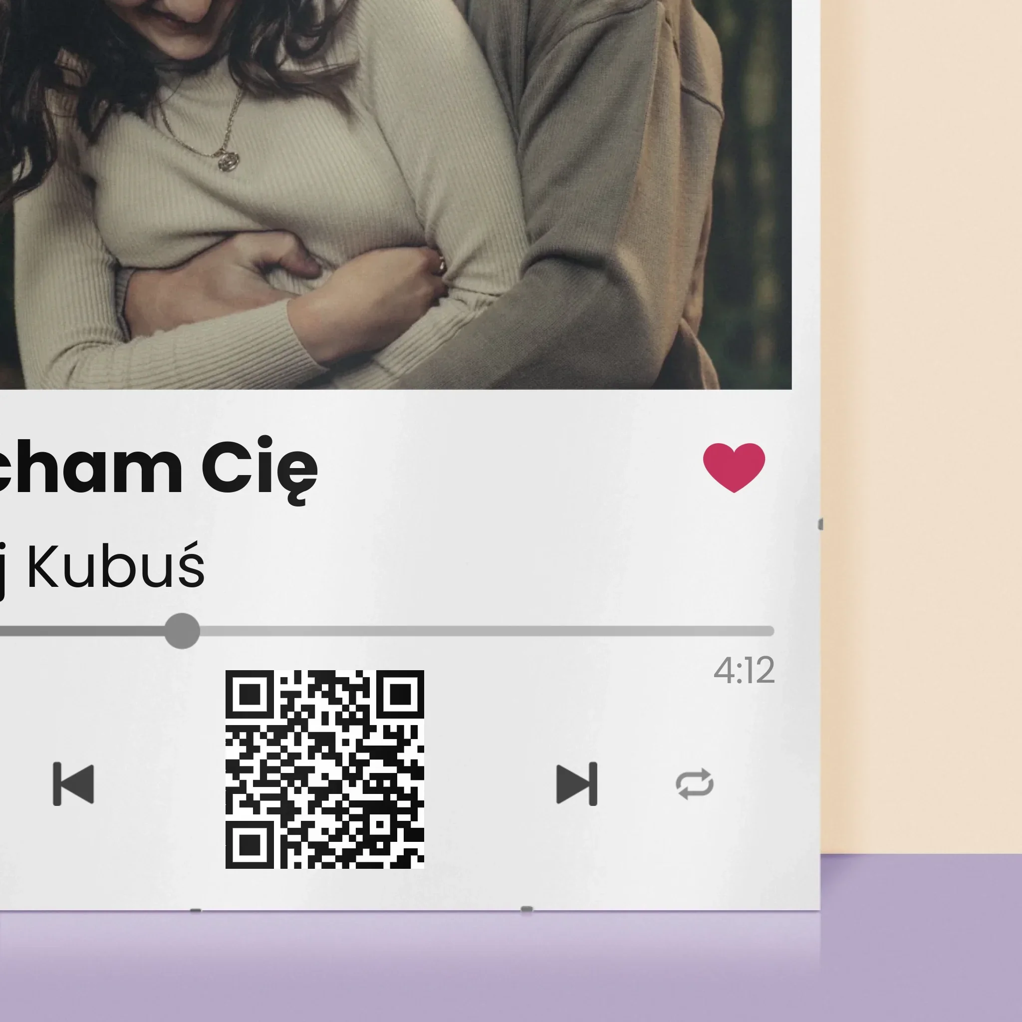 Zdjęcie i Podpis: Spotify z Kodem Qr - Plakat Personalizowany - Image 2