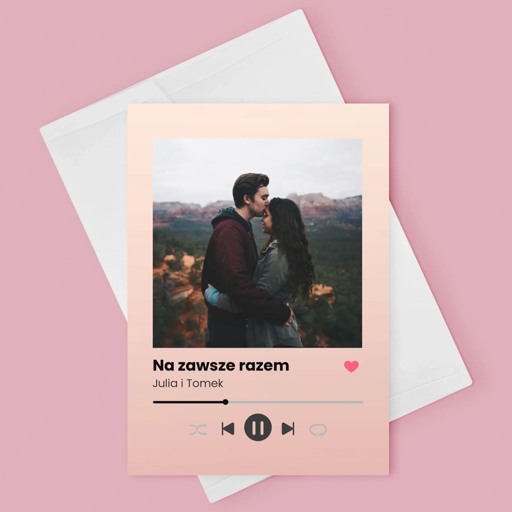 Zdjęcie i Podpis: Spotify z Twoim Zdjęciem - Kartka z Życzeniami - Image 3