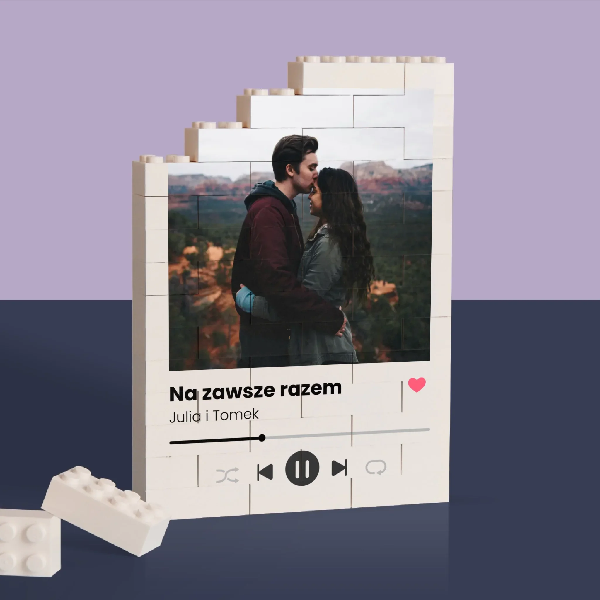Zdjęcie i Podpis: Spotify z Twoim Zdjęciem - Klocki LEGO z Nadrukiem - Image 2