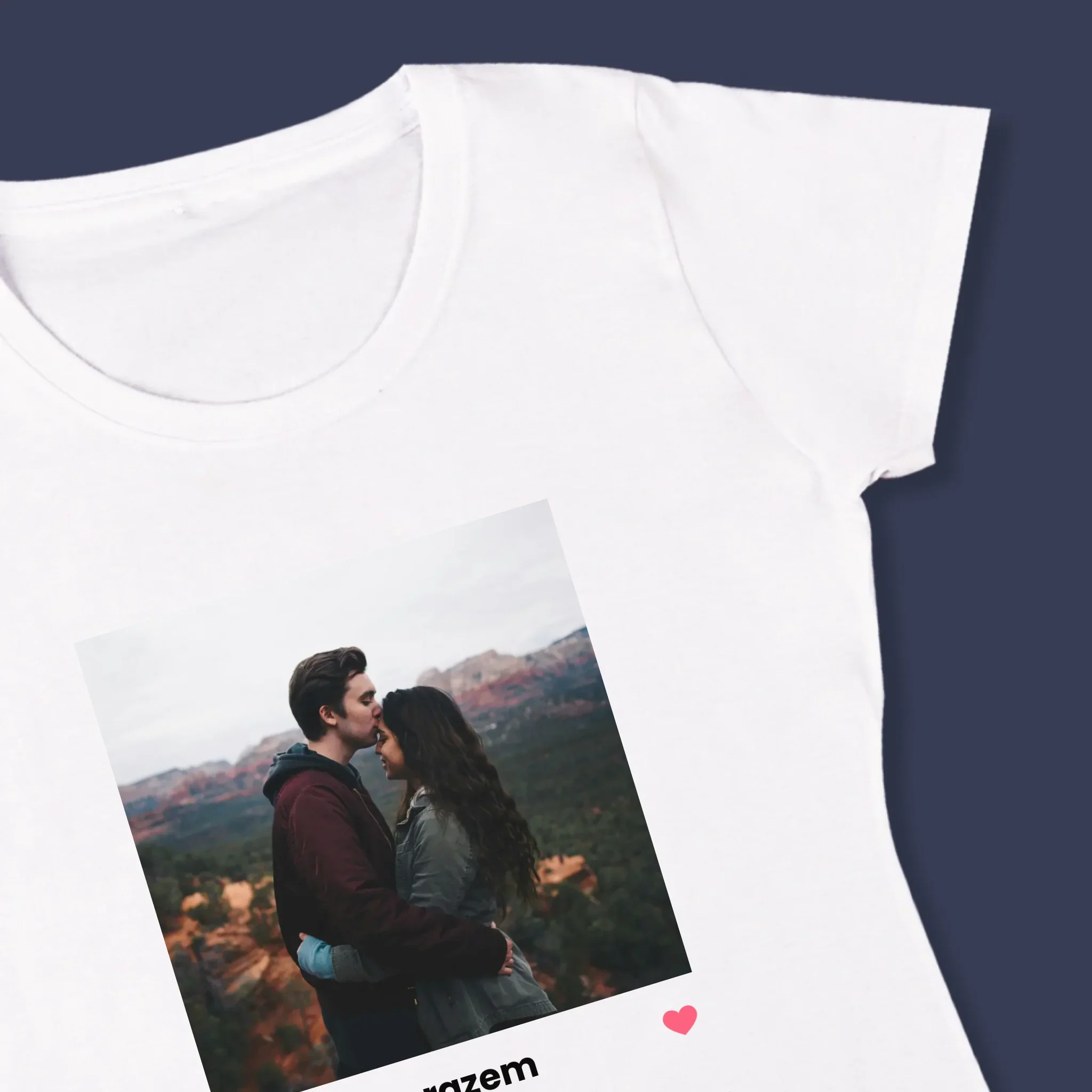 Zdjęcie i Podpis: Spotify Z Twoim Zdjęciem - Koszulka Damska z Nadrukiem - Image 4