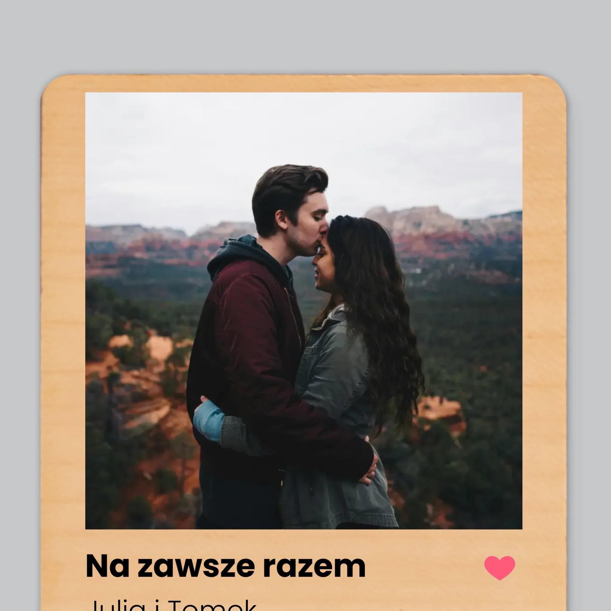 Zdjęcie i Podpis: Spotify z Twoim Zdjęciem - Magnes Drewniany - Image 4