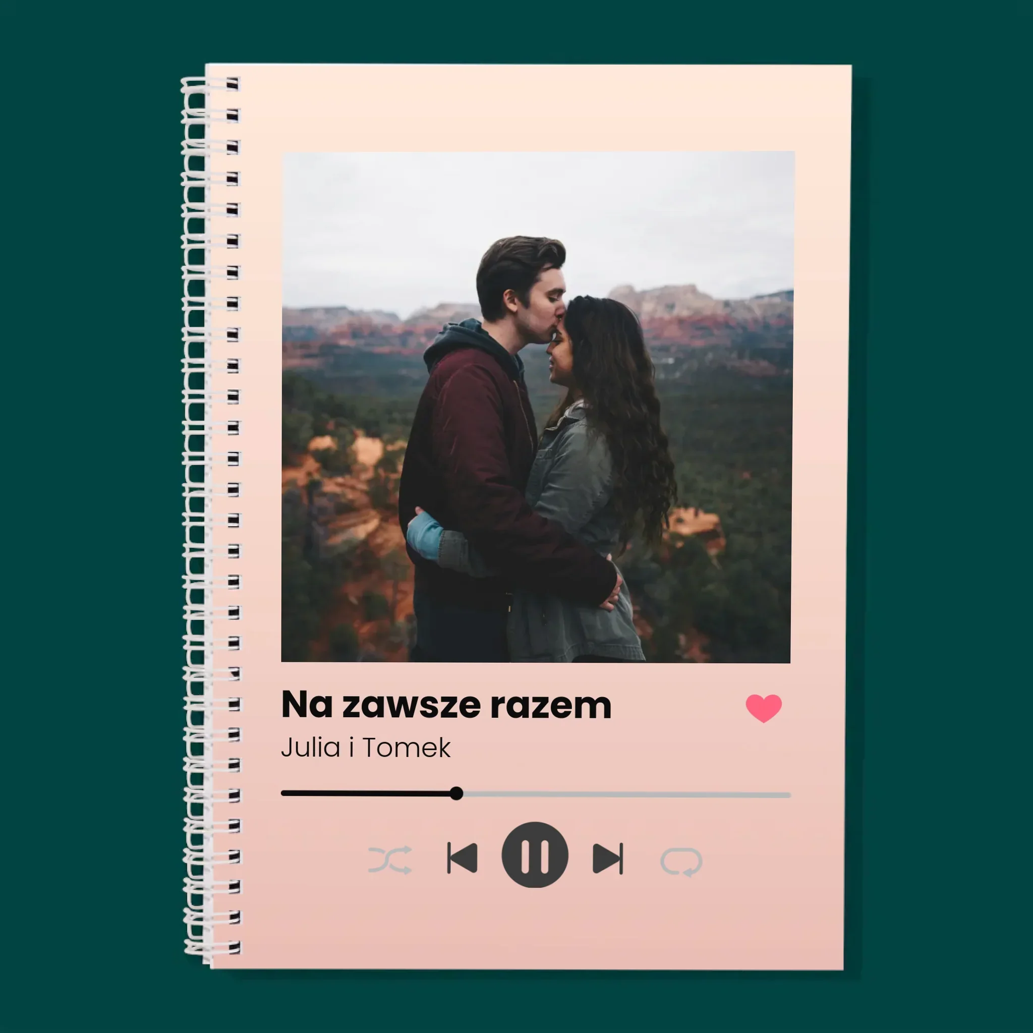 Zdjęcie i Podpis: Spotify z Twoim Zdjęciem - Planer Dzienny z Nadrukiem - Image 3